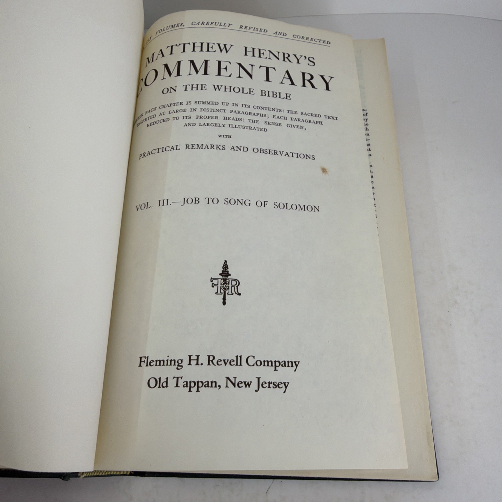 Matthew Henry’s Commentary on the Whole Bible Complete 6 Volume Set Revell HC