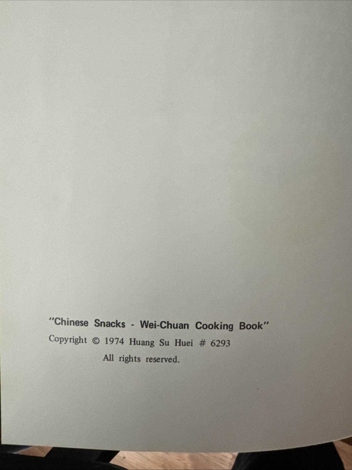 Chinese Snacks Wei-Chuan Cooking Book Huang Su-Huei Hardcover Cookbook Nit