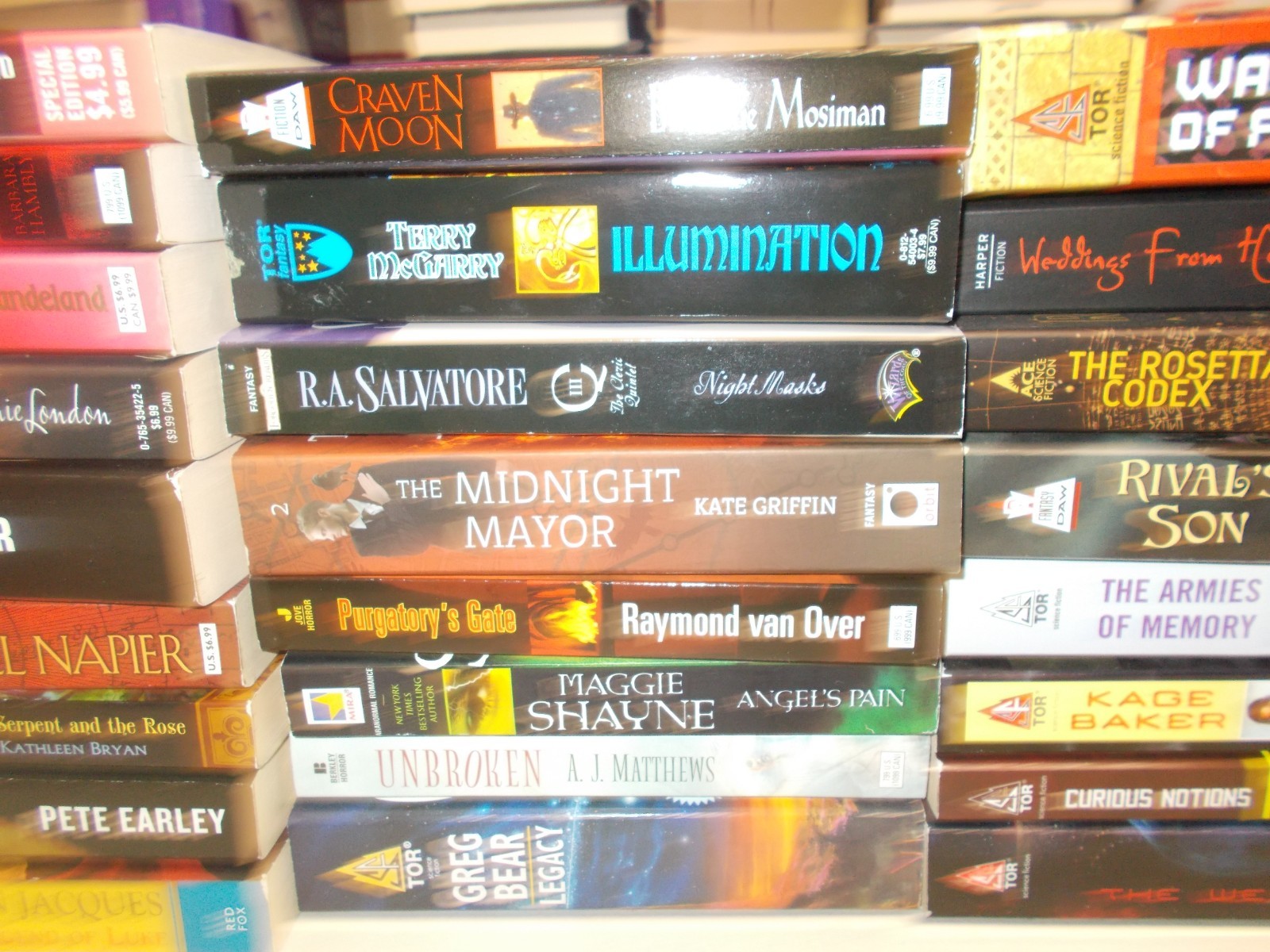 25 New Paperback Science Fiction & Fantasy Remainder Books Lot #1