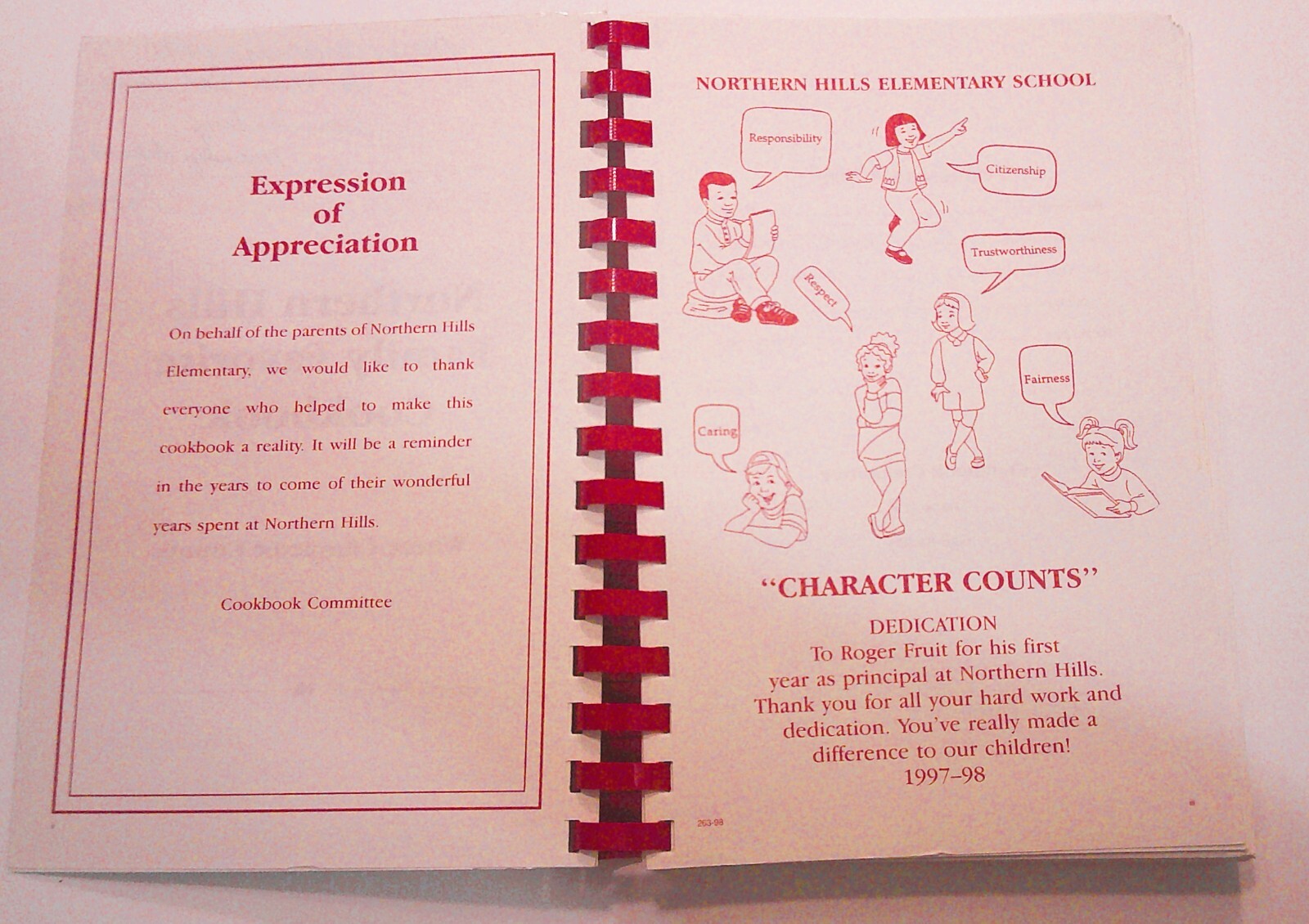 1998 Northern Hills Elementary School Family Favorite Cookbook 232 pages