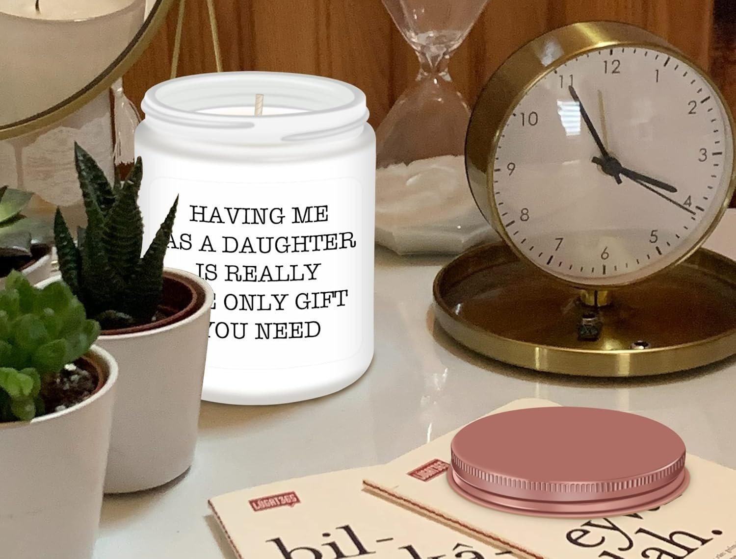 Thoughtful Gifts for Mom & Dad – 9 oz Lavender Candle with Funny Message