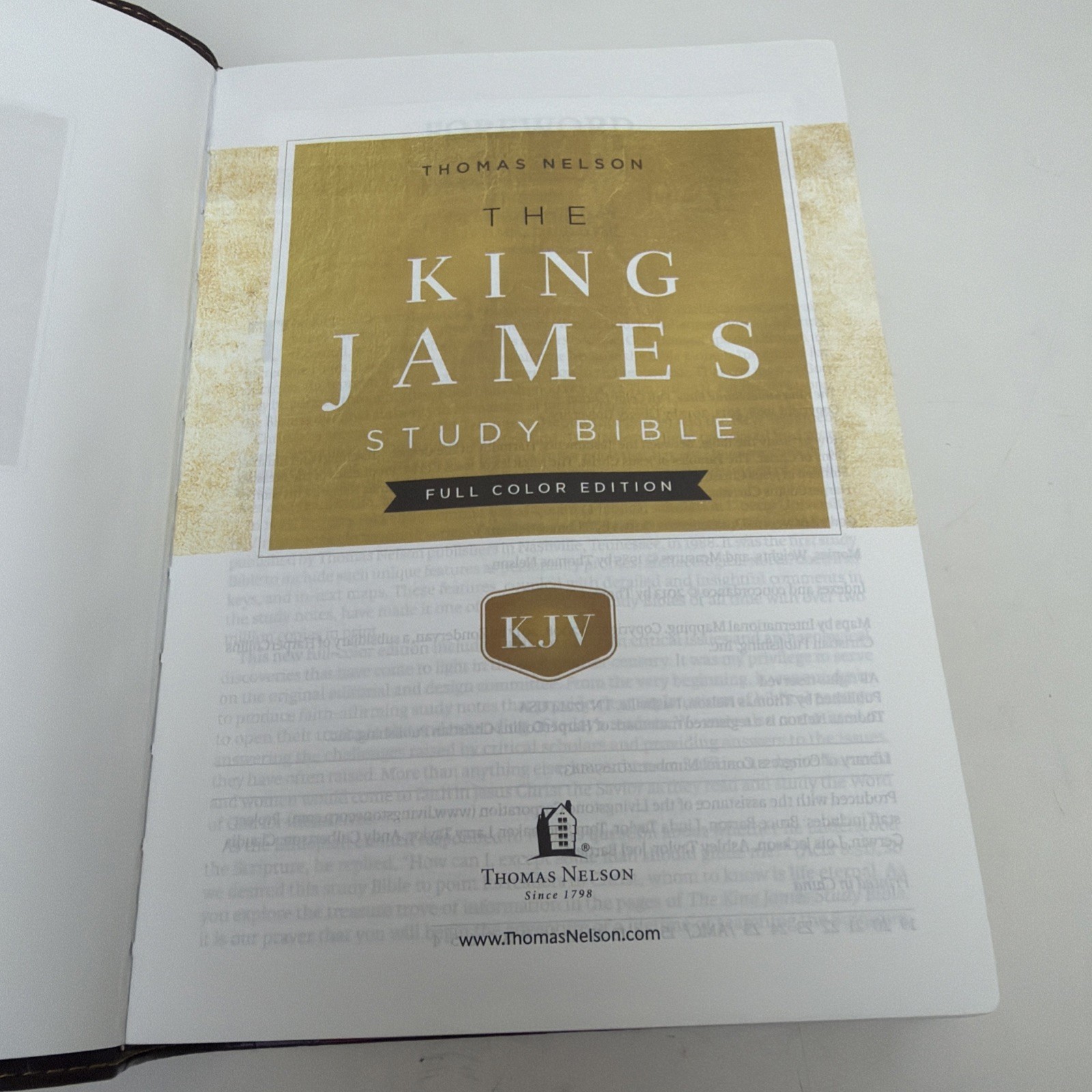 King James Study Bible Full-Color Edition by Thomas Nelson Burgundy Faux Leather