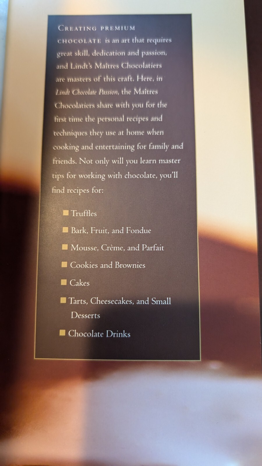Lindt Chocolate Passion 2007 Hardcover 228 Pages Delicious Recipes & Techniques