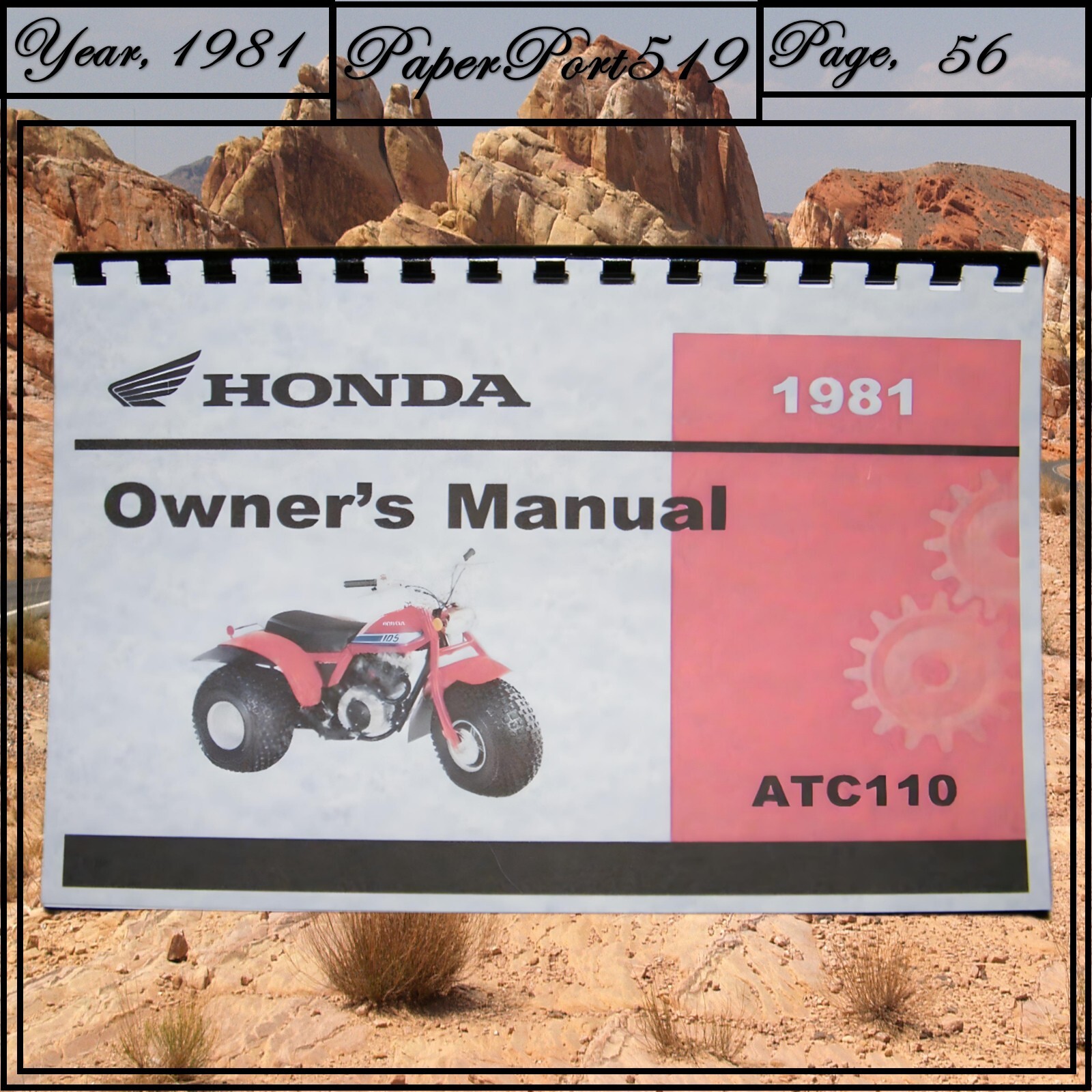 1981 Honda ATC110 Owner’s Manual 56 Pages