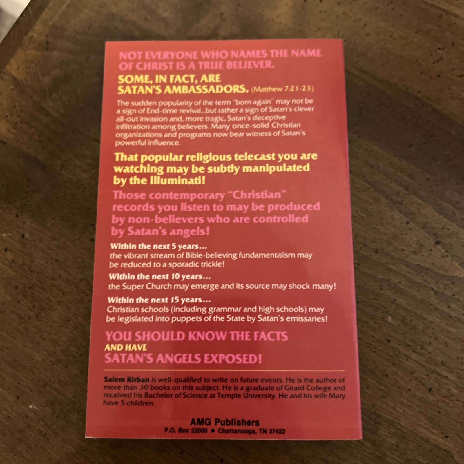 Satan’s Angels Exposed by Salem Kirban Trade Paperback 1980