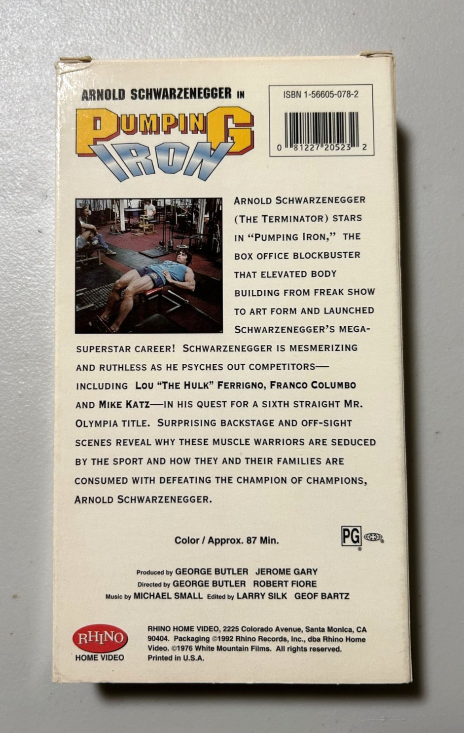Vintage Pumping Iron Book by Charles Gaines, G. Butler & Schwarzenegger VHS Tape