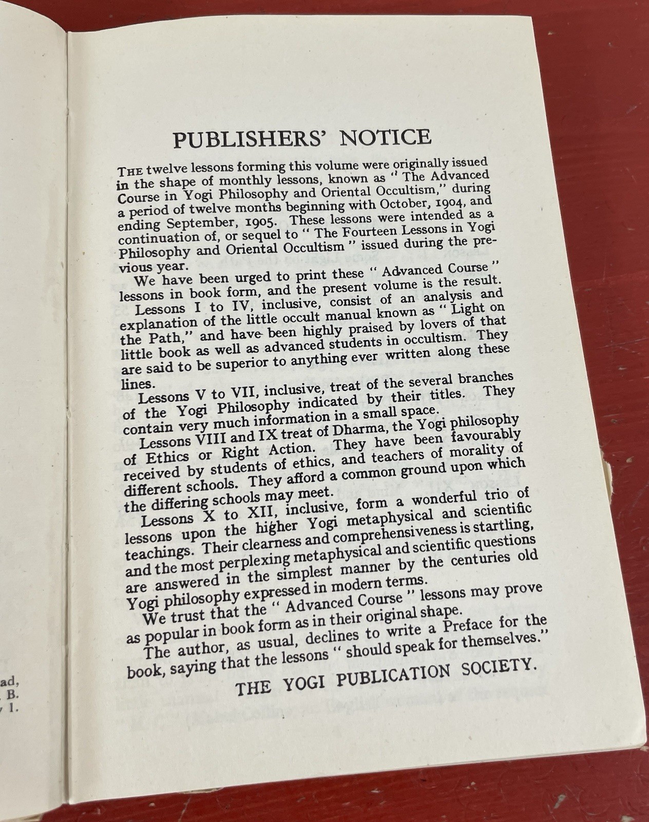 Advanced Course in Yogi Philosophy and Oriental Occultism Yogi Ramacharaka 1966