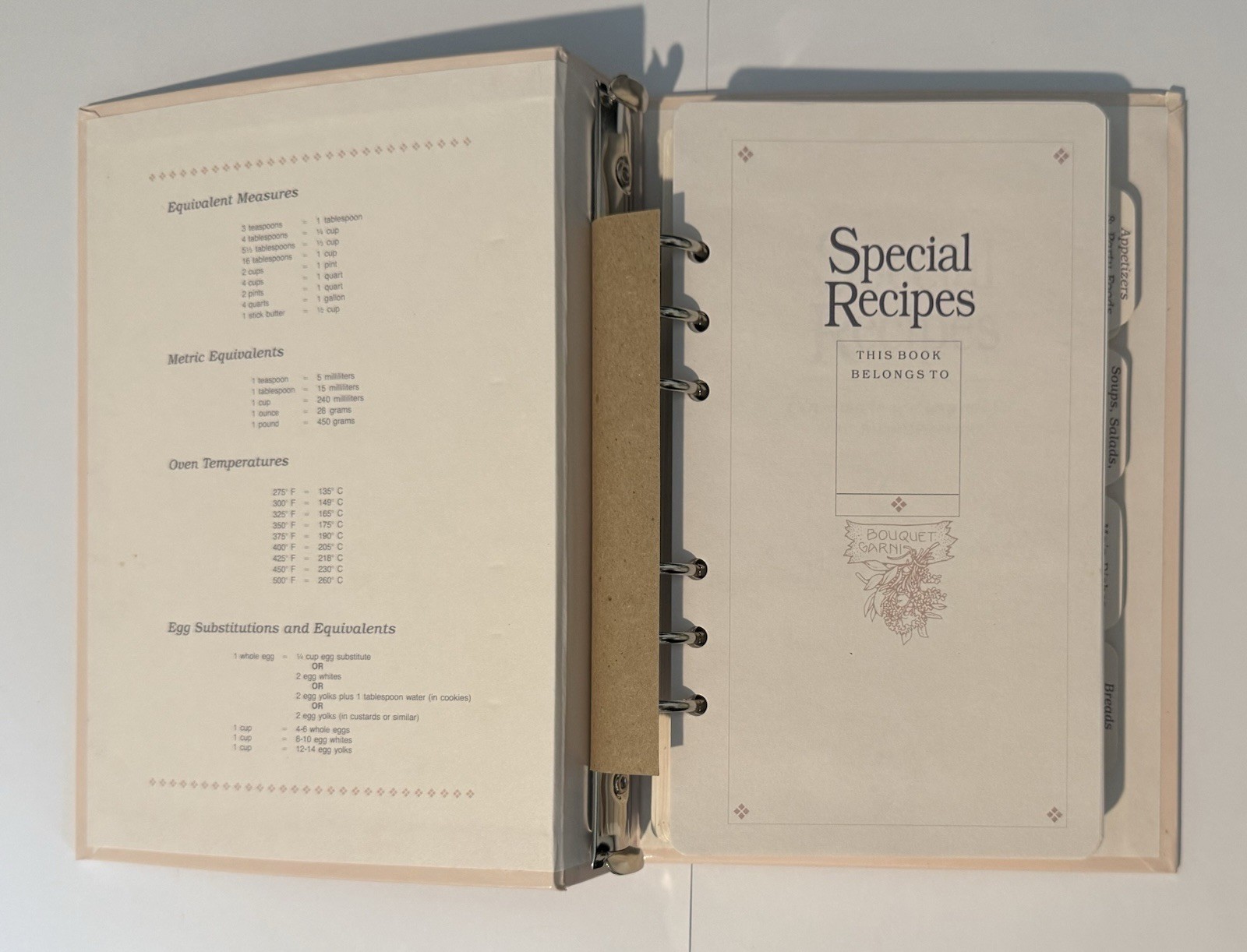 Vintage NEW Kim Jacobs 1990 Recipe Binder Book Cottagecore Organizer in Box NOS