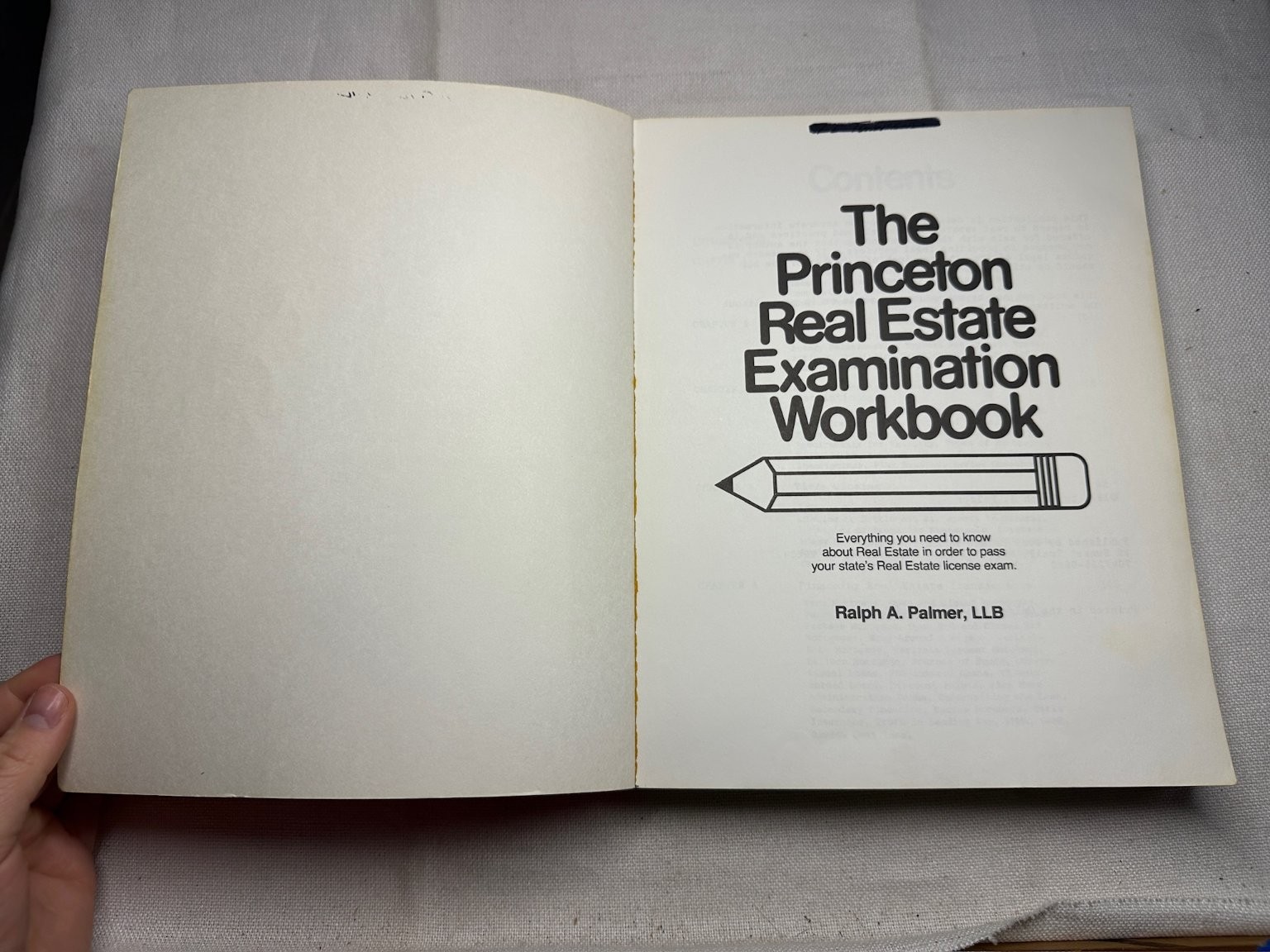 Princeton Real Estate Examination Workbook Ralph Palmer 1979 Study Guide Real