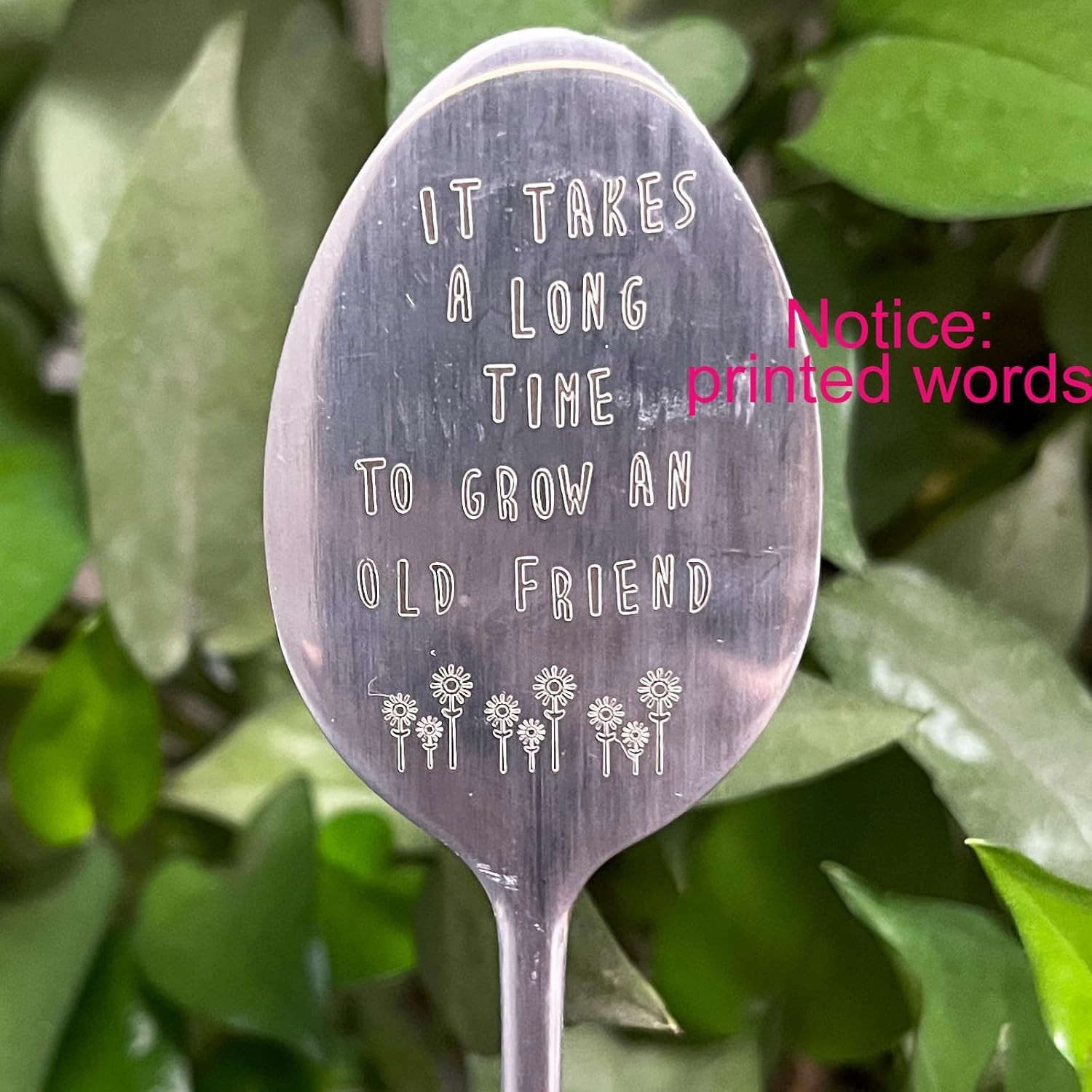 Charming Rectangular Plant Stake – Metal Gardening Gift for Women, 1 Count