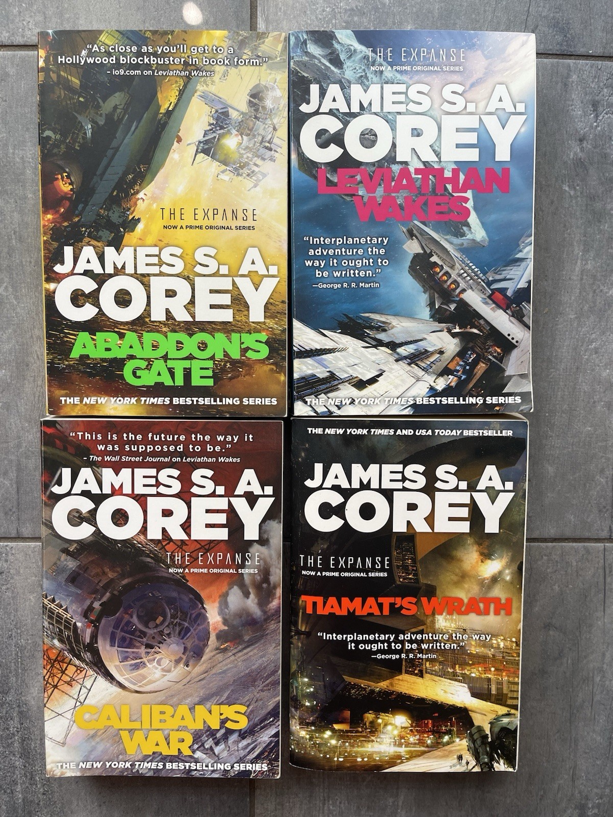 The Expanse Series 1, 2, 3, 8 Paperback Books Lot (James S. A. Corey, Orbit)