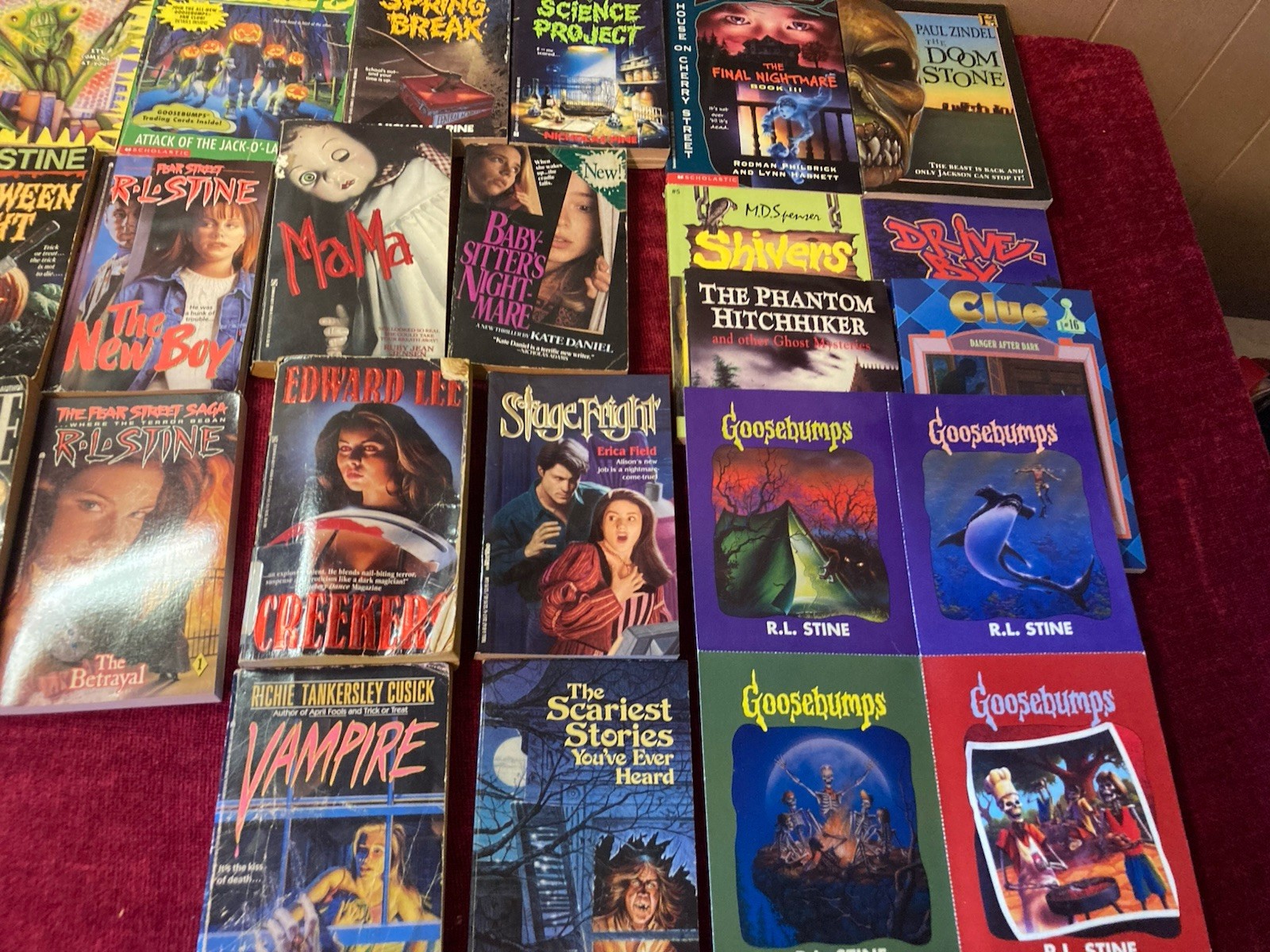 Lot Vintage YA Horror Books Paperback Goosebumps Pike Fear Street 1980s 1990s