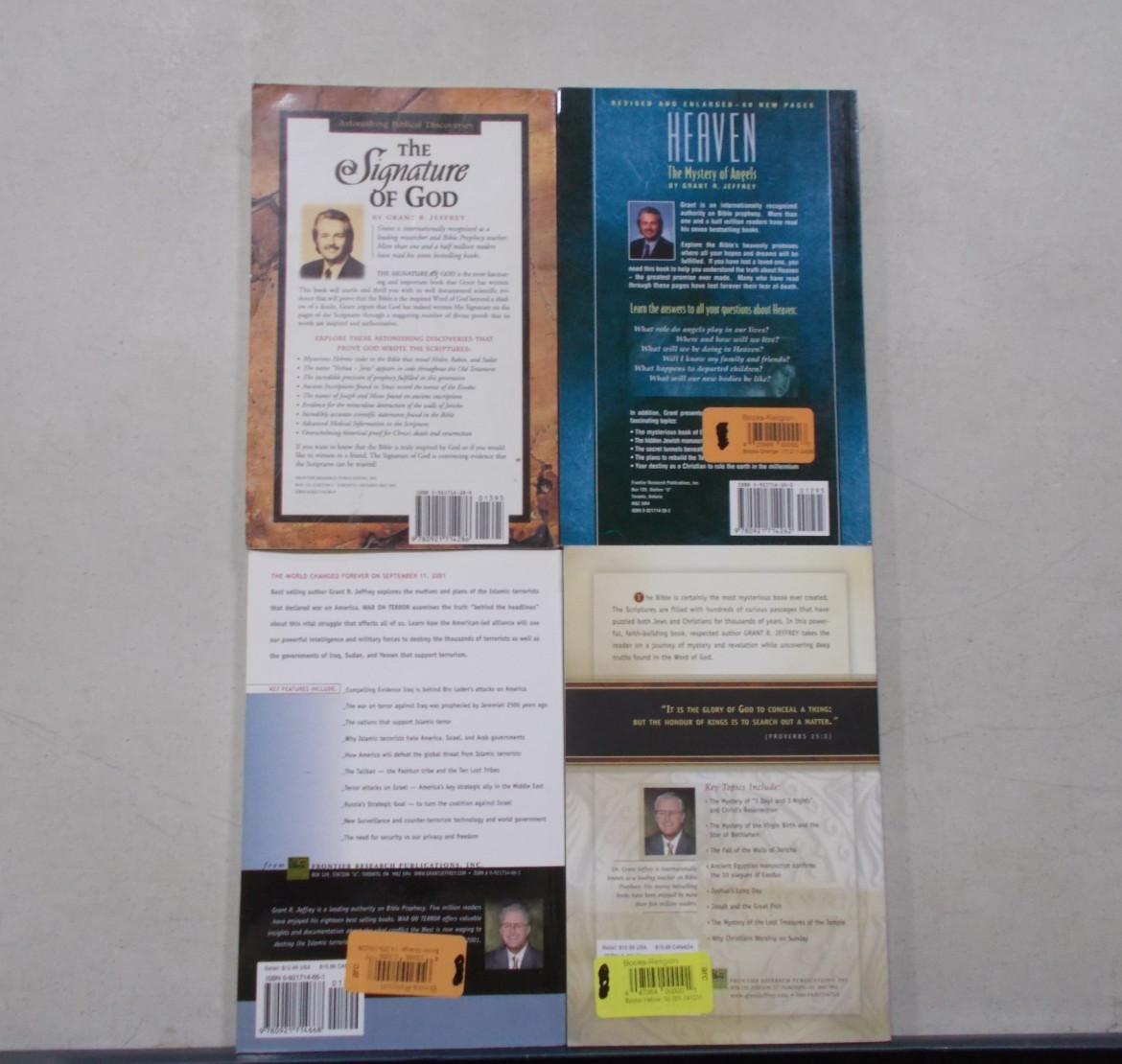 4 GRANT R JEFFREY TRADE PB SIGNATURE OF GOD MYSTERY ANGELS WAR TERROR UNVEILING