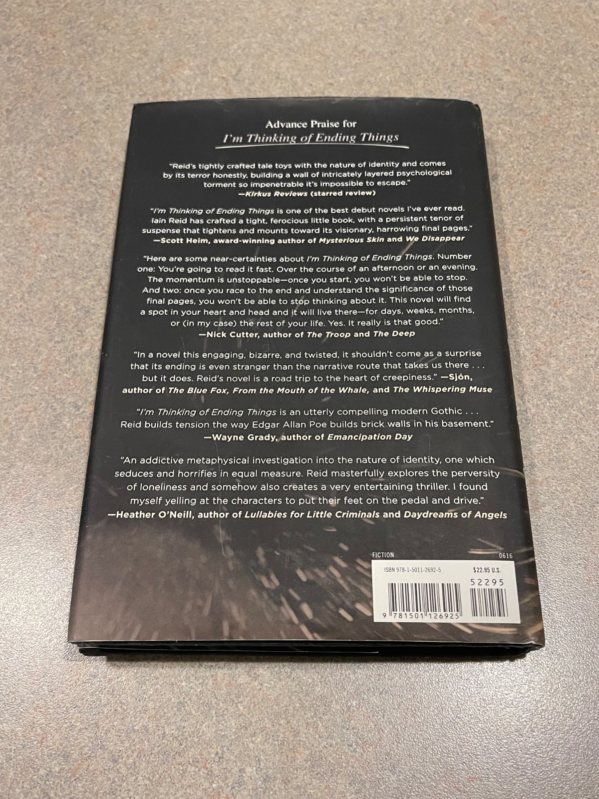 I’m Thinking of Ending Things by Iain Reid (First Edition 2nd Printing Hardcover