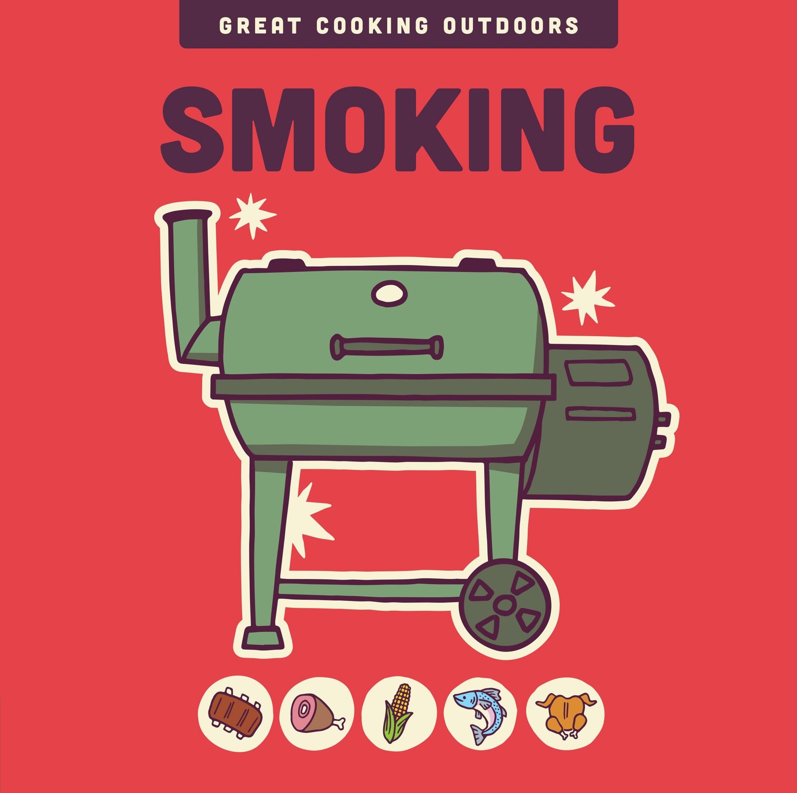 Smoking (The Great Cooking Outdoors series) by of the Harvard Common Press