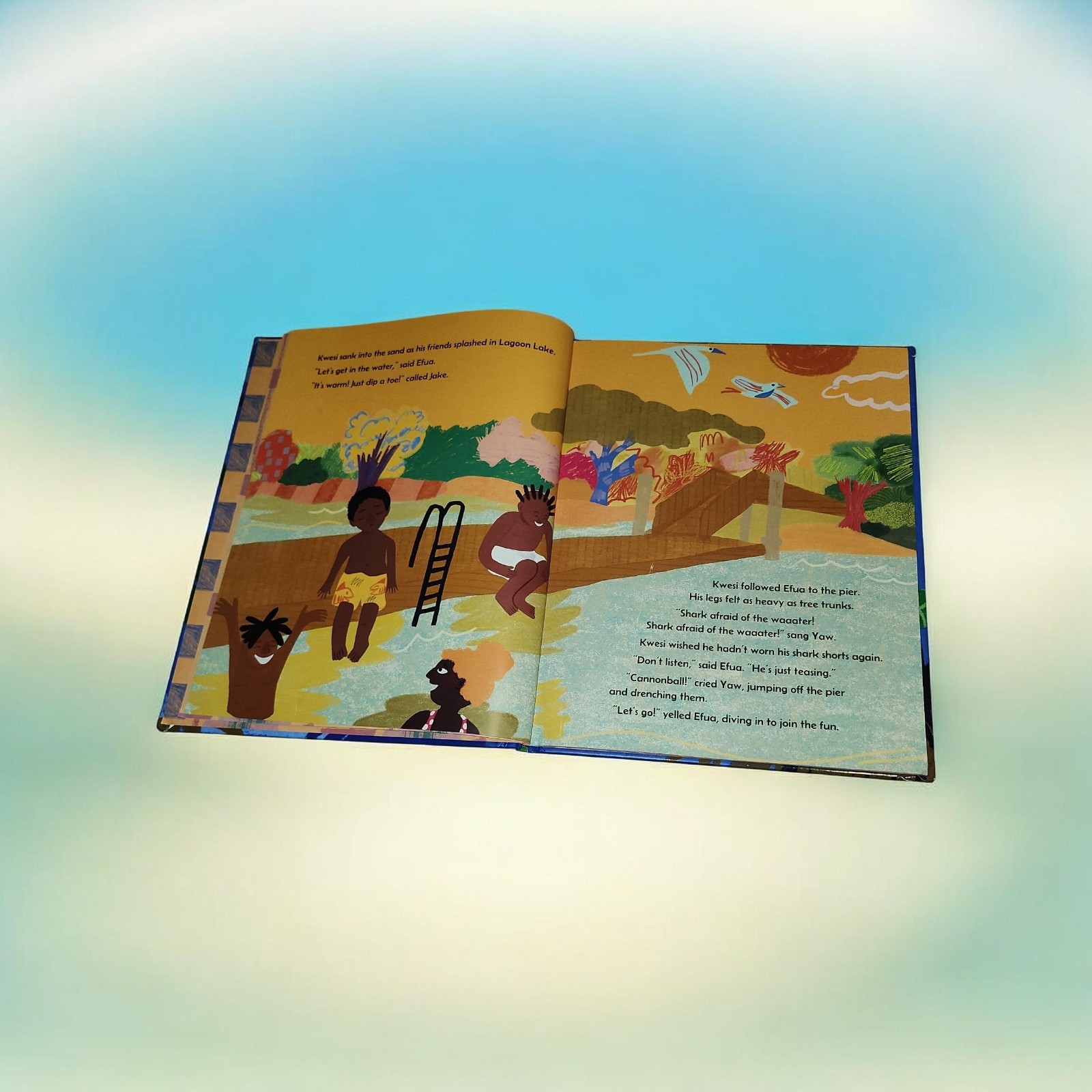 Barefoot Books Kwesi and Nana Ruby Learn to Swim Kobina Commeh Hardcover Ages 4…