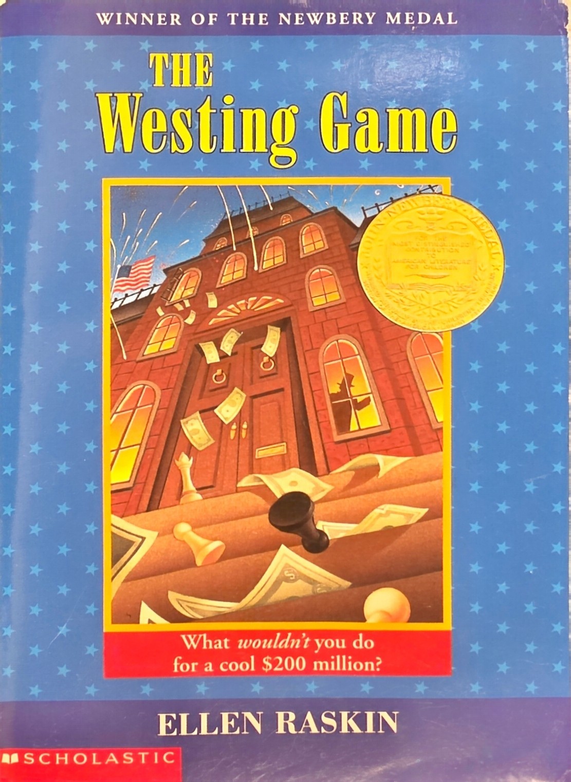The Westing Game Paperback By Ellen Raskin First Scholastic Printing 2002 Clean