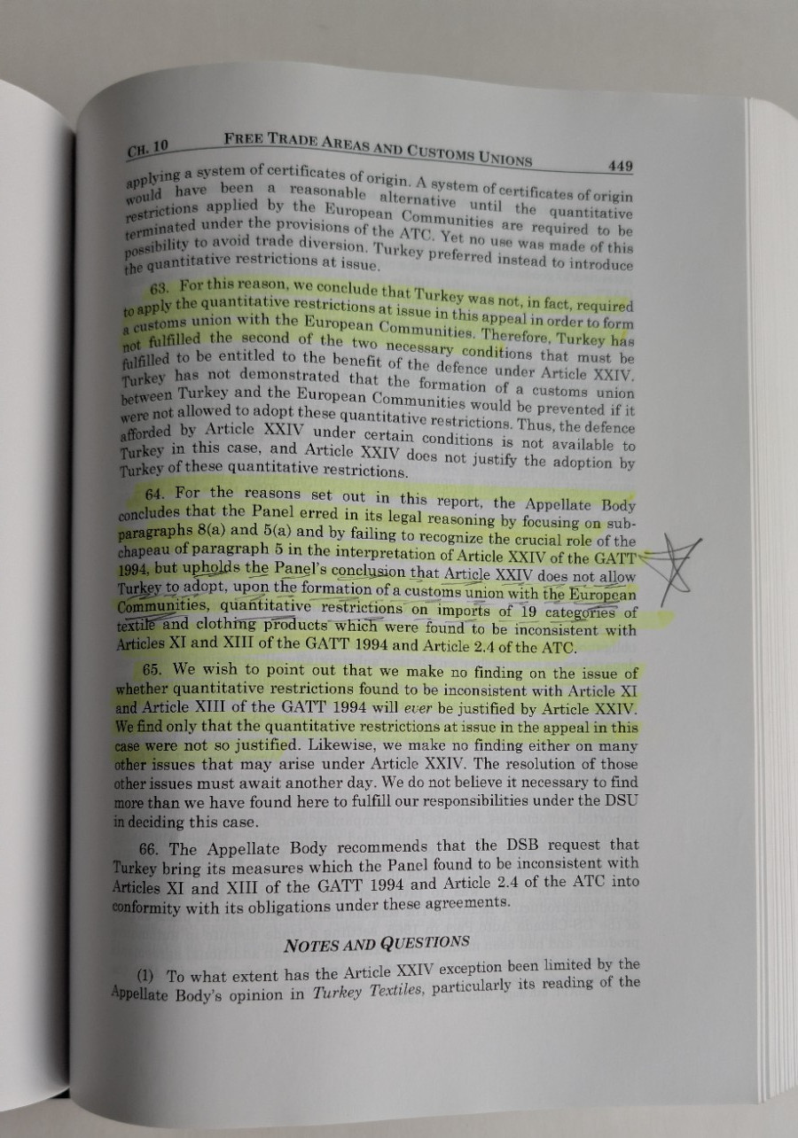 Legal Problems of International Economic Relations by John Jackson – 7th ed
