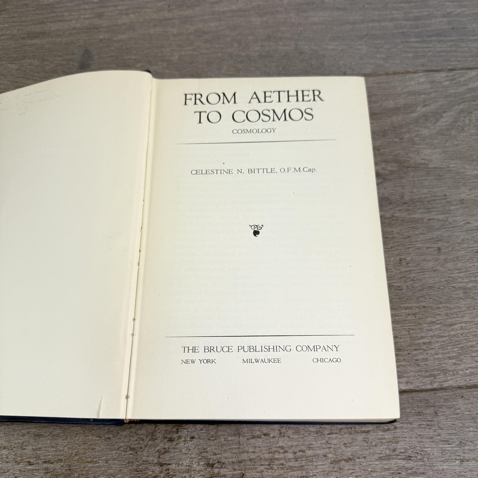 Vintage From Aether to Cosmos Celestine N. Bittle Hardcover 1946 2nd Printing