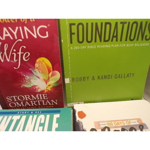 Christian Book Lot Jennie Allen Stormie Omartian Foundations Bible Study 4 Books