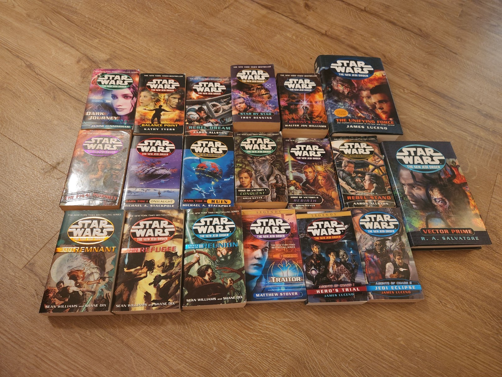 19x Book Lot Star Wars New Jedi Order (Complete Series)