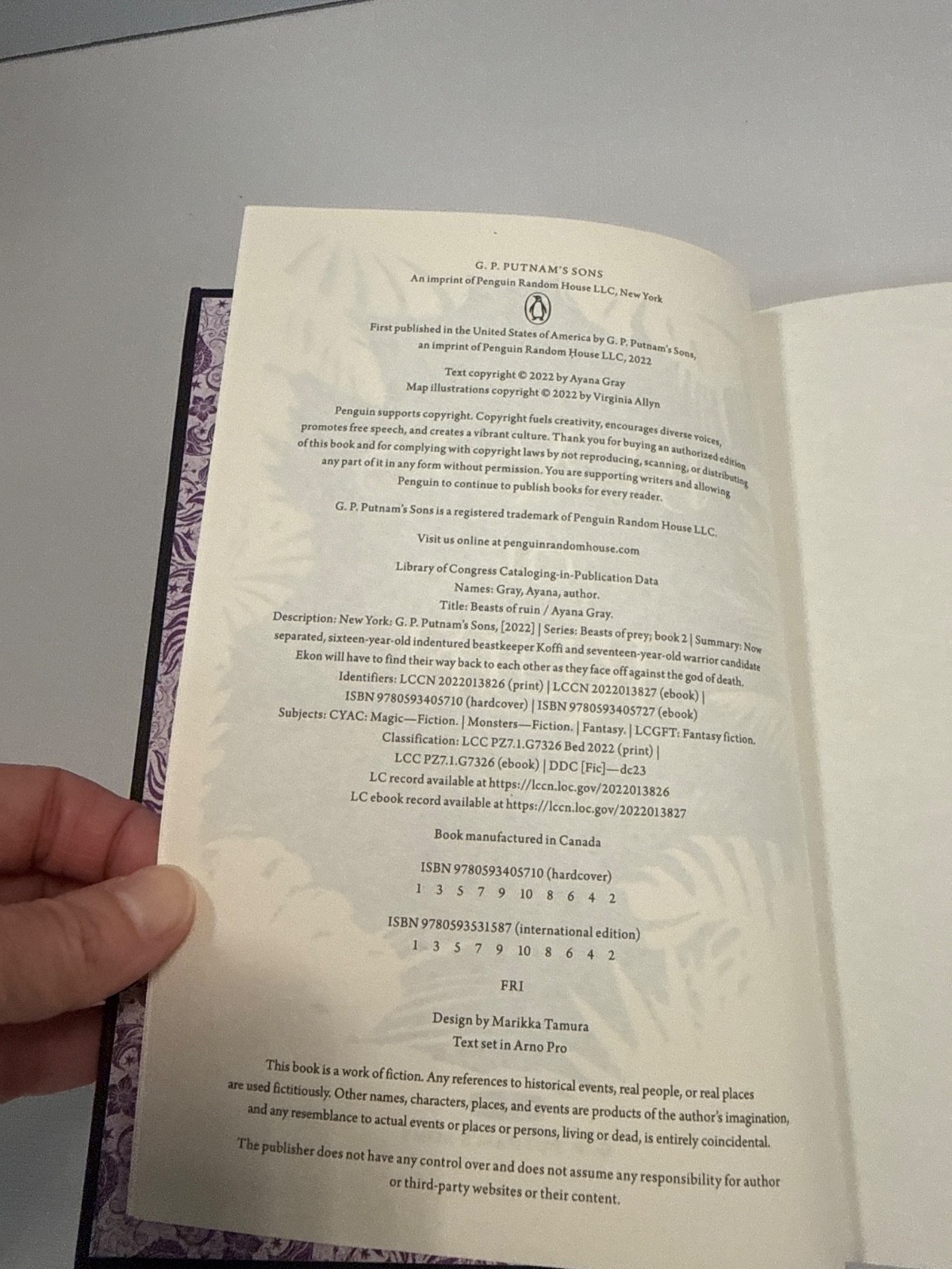 Beasts of Ruin by Ayana Gray Signed/1st print