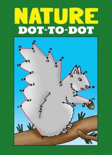 Nature Follow-the-Dots Coloring Book (Dover Little Activity Books) – VERY GOOD