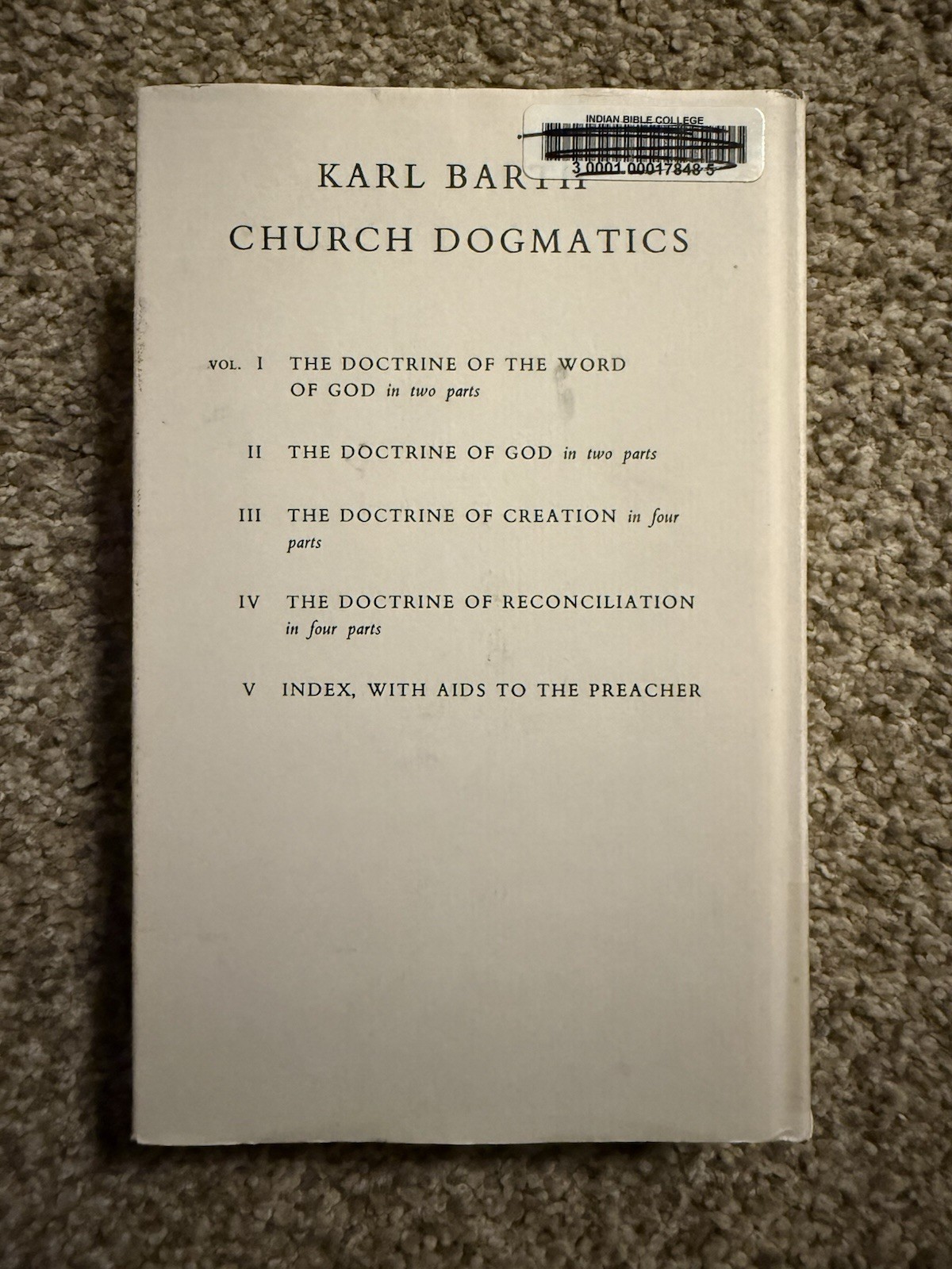 Church Dogmatics 2.1 (II.I) The Doctrine of Creation by Karl Barth Hardcover