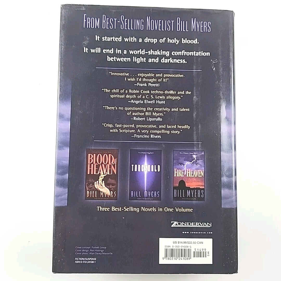 Fire of Heaven Trilogy by Bill Myers FIRST EDITION Hardcover 2001 Book