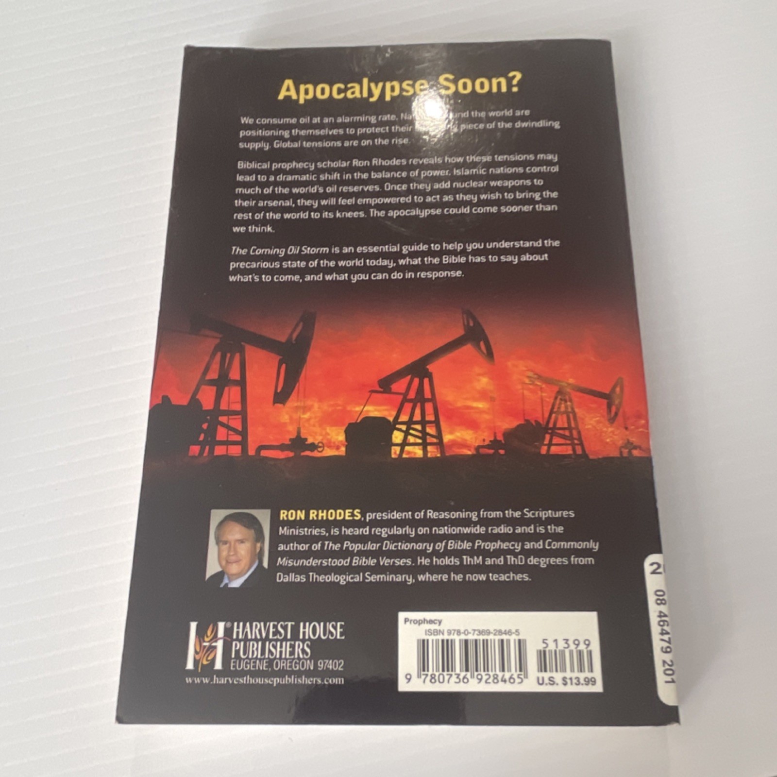Ron Rhodes The Coming Oil Storm Paperback Harvest House Prophecy Oil