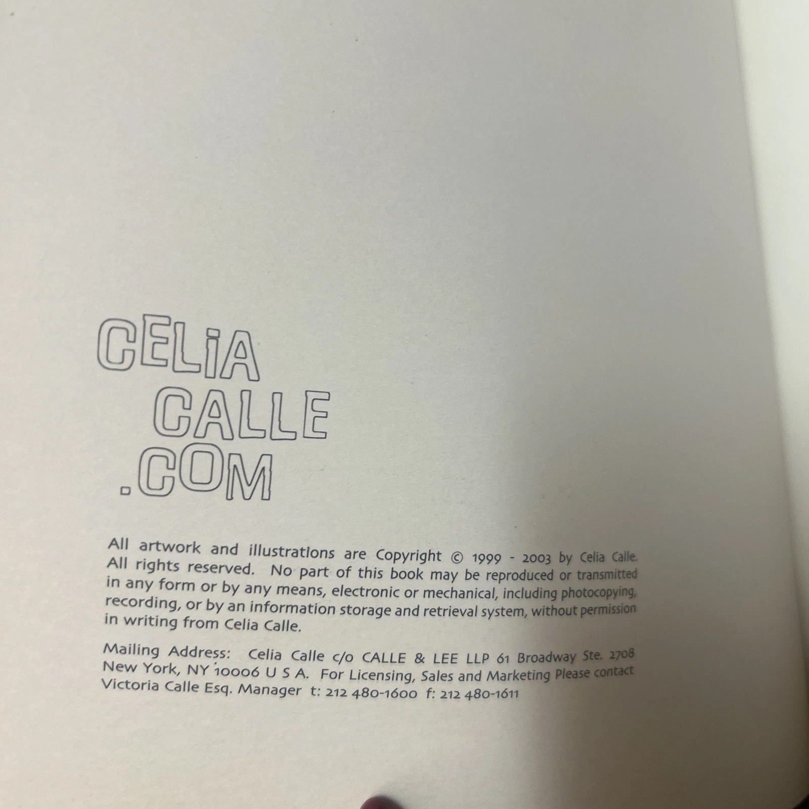 Celia Calle Art Poster Book Numbered #119/300 Limited Edition Very Good