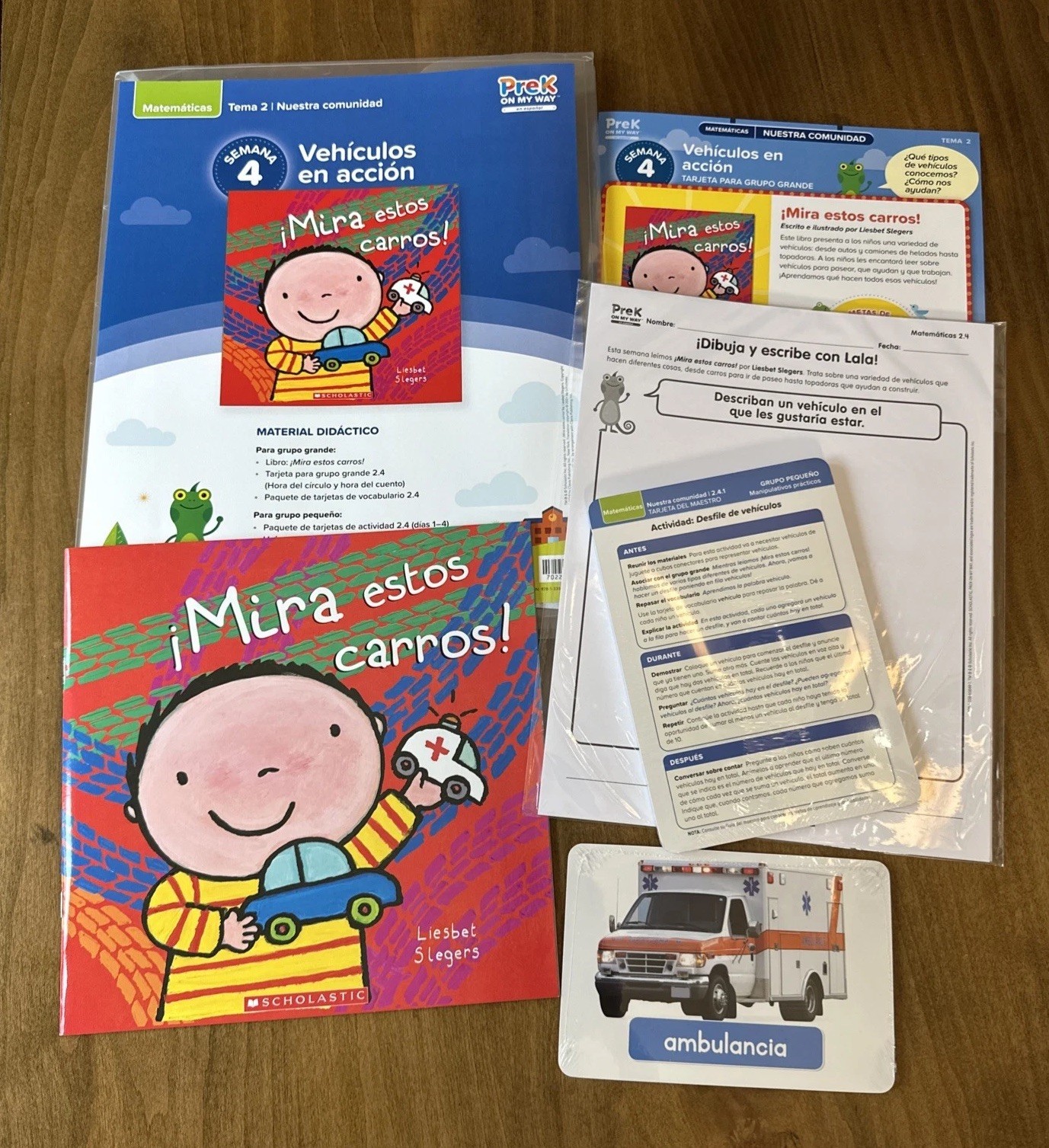 Scholastic Pre K On My Way Espanol Spanish Mathematics Theme 2 Book Set