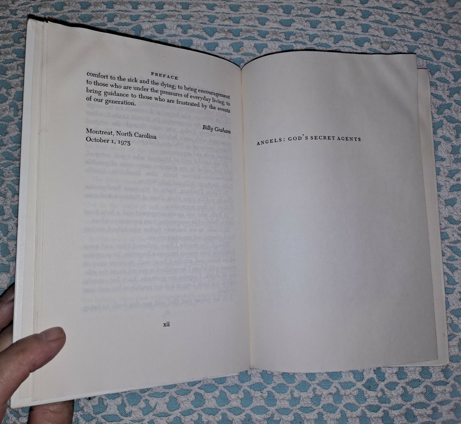 Angels: God’s Secret Agents by Billy Graham, 1975 (1st Edition), HC, 175 pages
