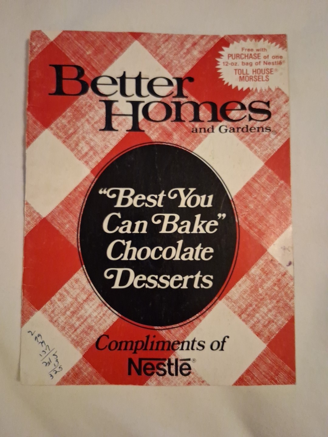Vintage NESTLES Better Homes & Gardens Best Chocolate Desserts Cookbook 30 Pages