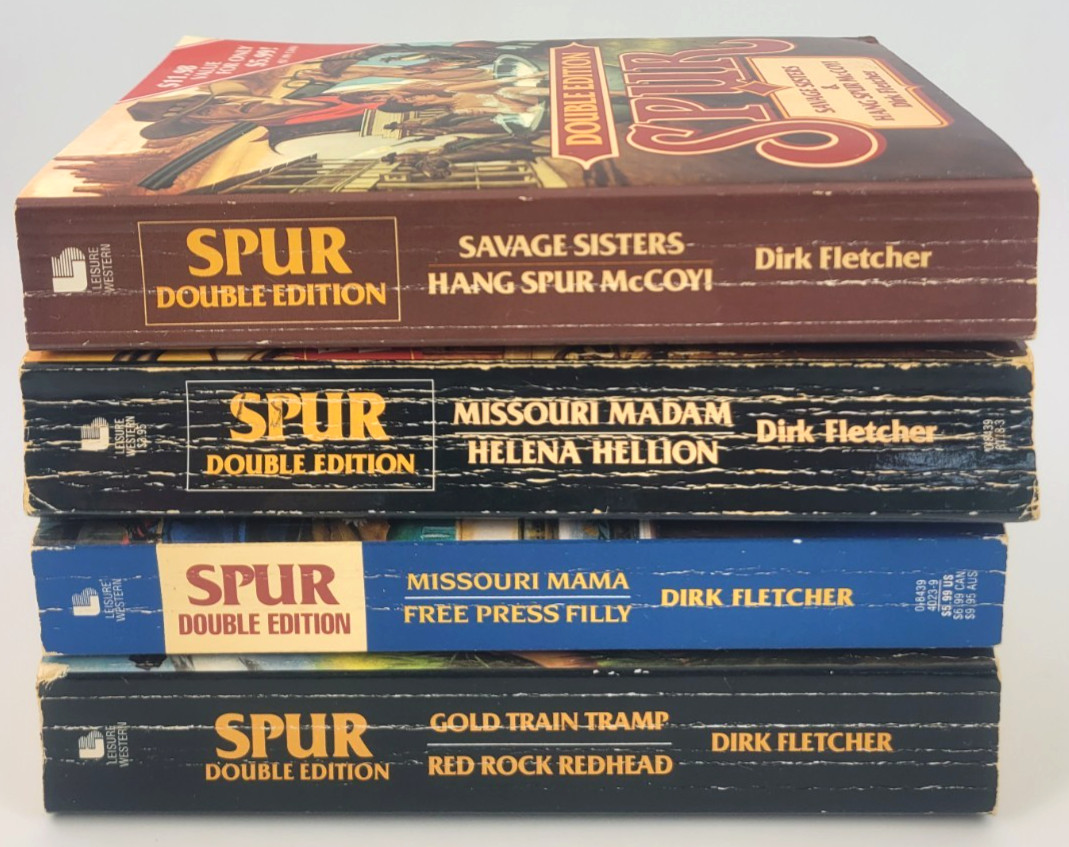 Spur McCoy Dirk Fletcher 15 Book Lot Adult Westerns #41 Soiled Dove Giant Rare