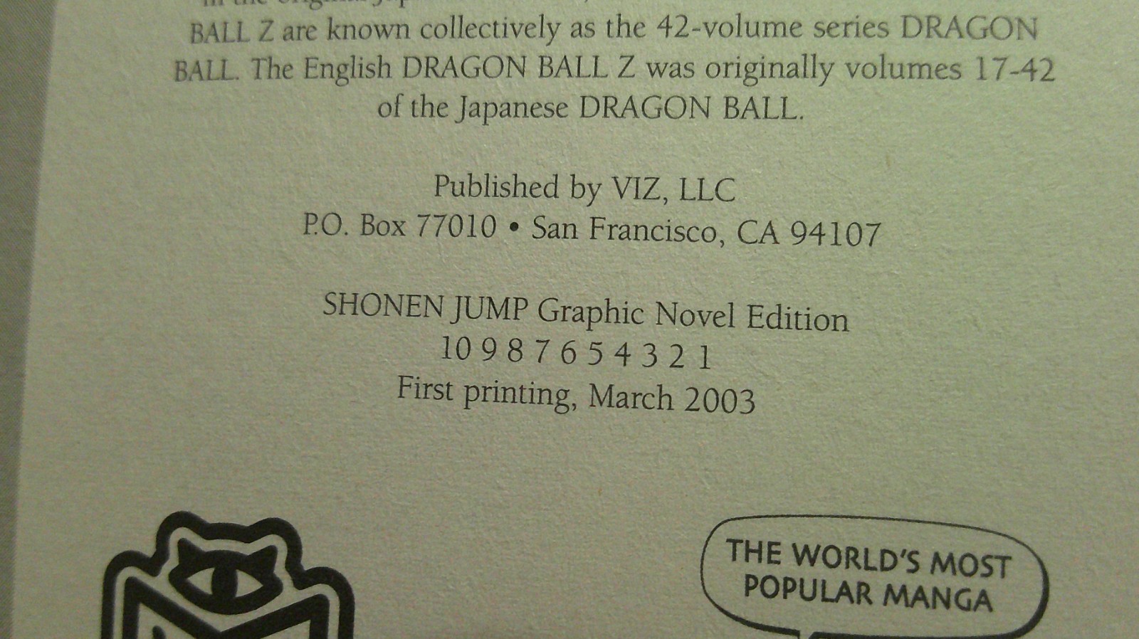 Dragonball volume 2 by Akira Toriyama (2003, manga) Very Good first print