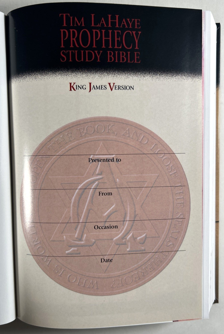 KJV Prophecy Study Bible Hardcover Tim LaHaye AMG Publishers Red Letter Like New