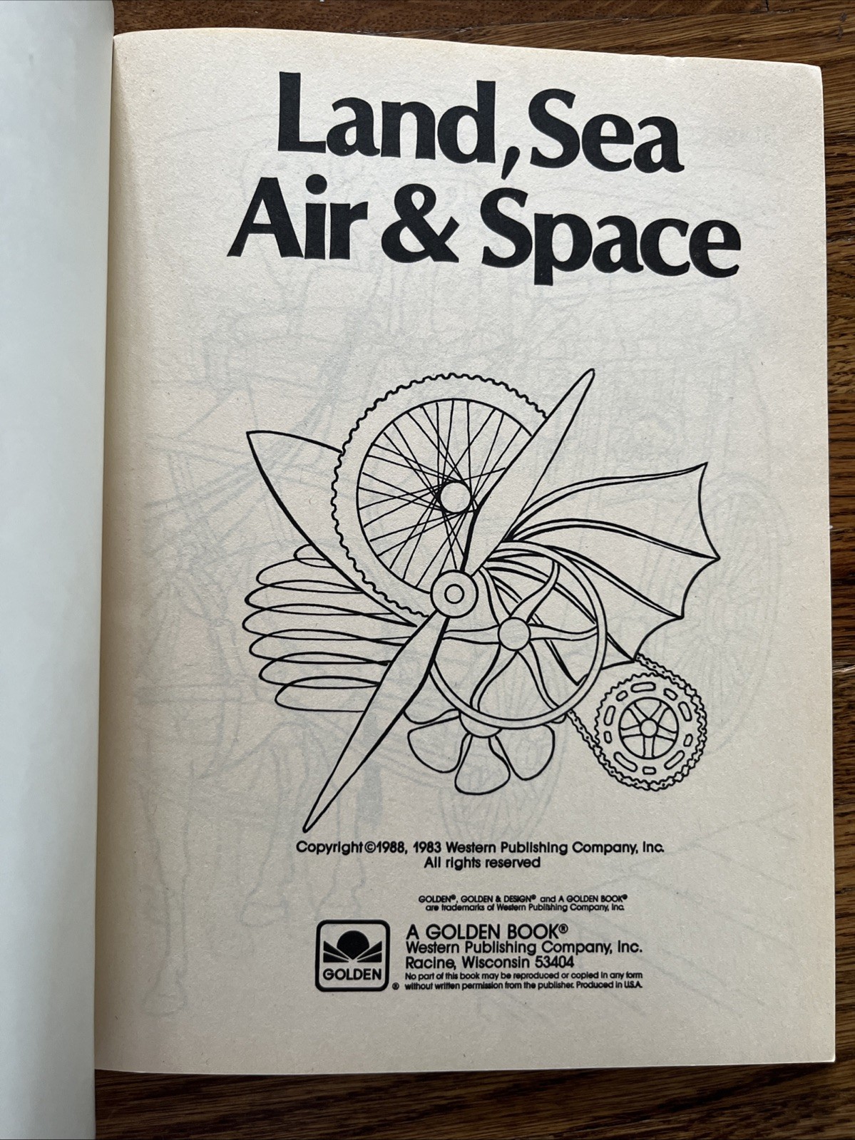 Vintage 1988 Golden Big Coloring Book Land, Sea, Space