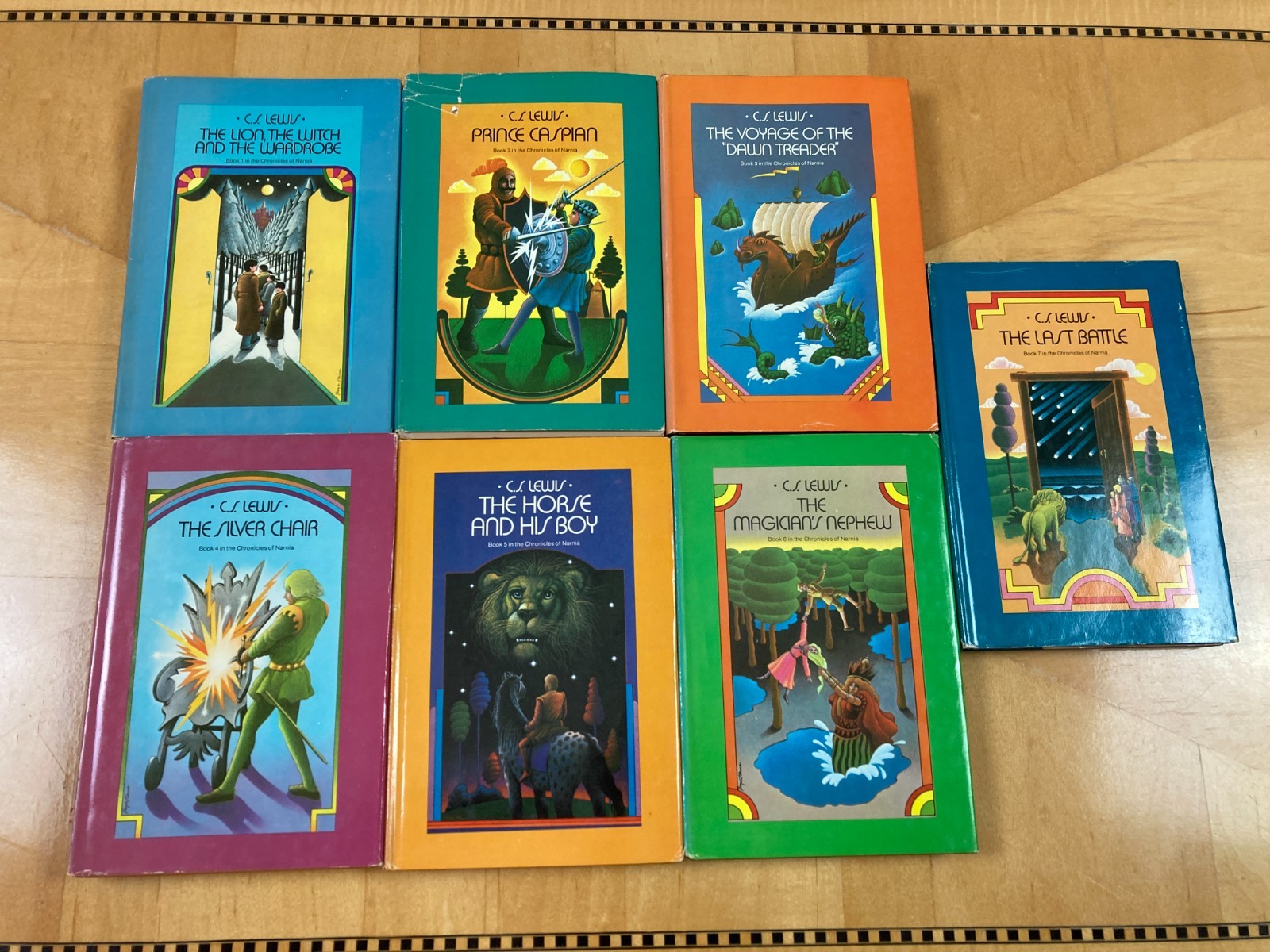 The Chronicles of Narnia – 7 Volume HB Set – C.S. Lewis – Book Club Editions