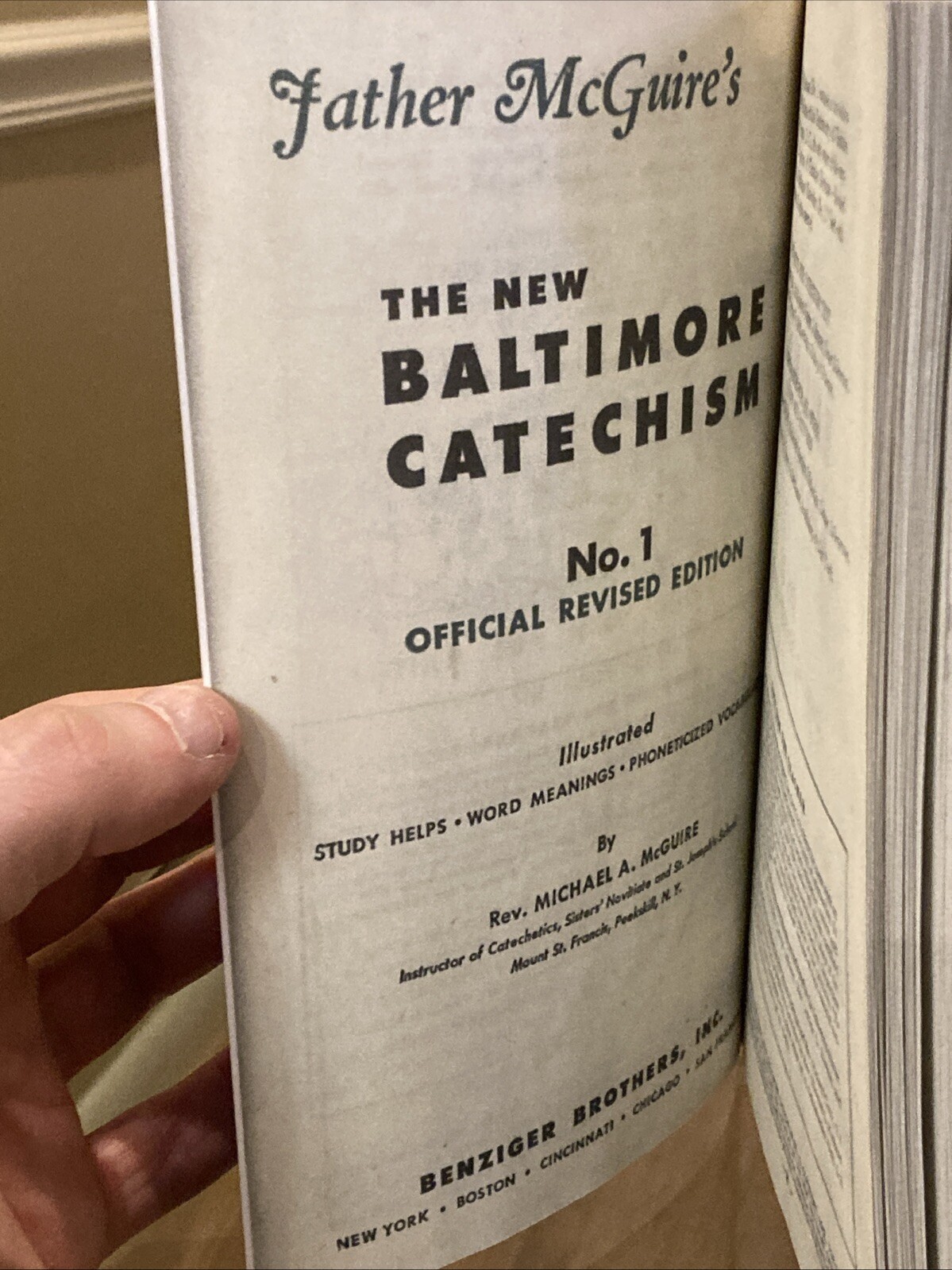Father McGuire’s The New Baltimore Catechism No. 1 Official Revised Edition NEW