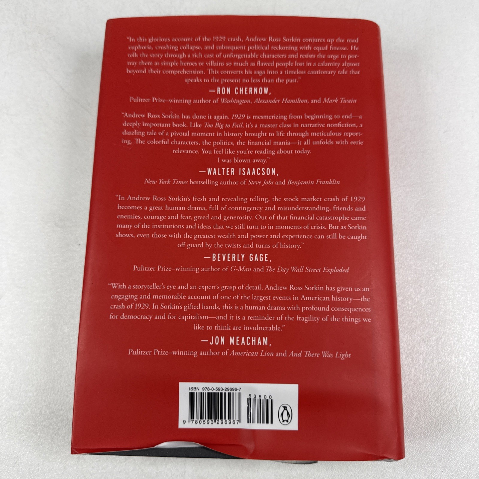 1929 Inside the Greatest Crash Andrew Ross Sorkin Hardcover DJ