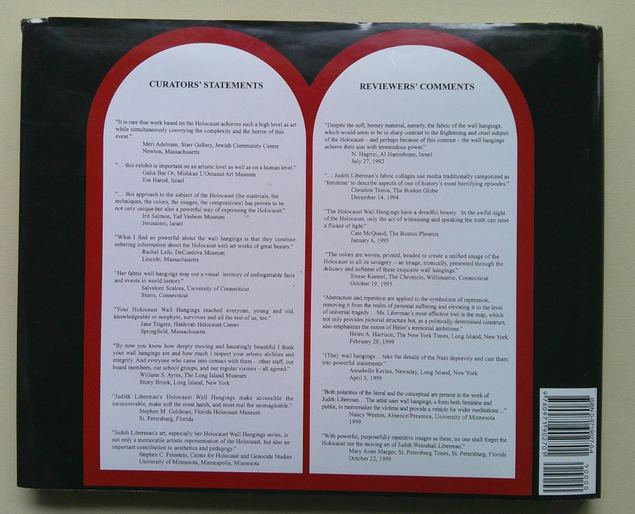 Holocaust Wall Hangings Judith Weinshall Liberman book