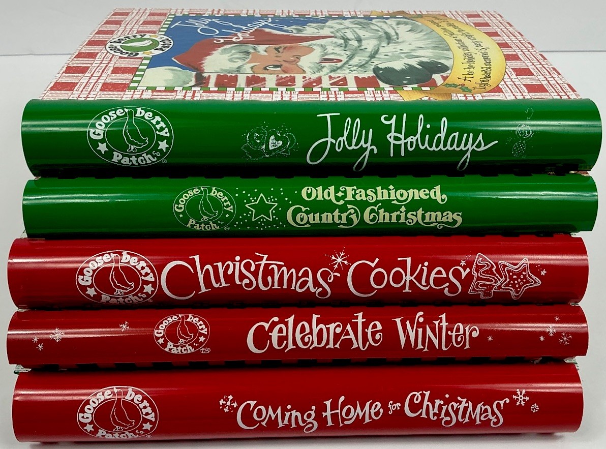 Goose Berry Patch Christmas Holidays Cookbooks Lot Of 5 Spiral Bound