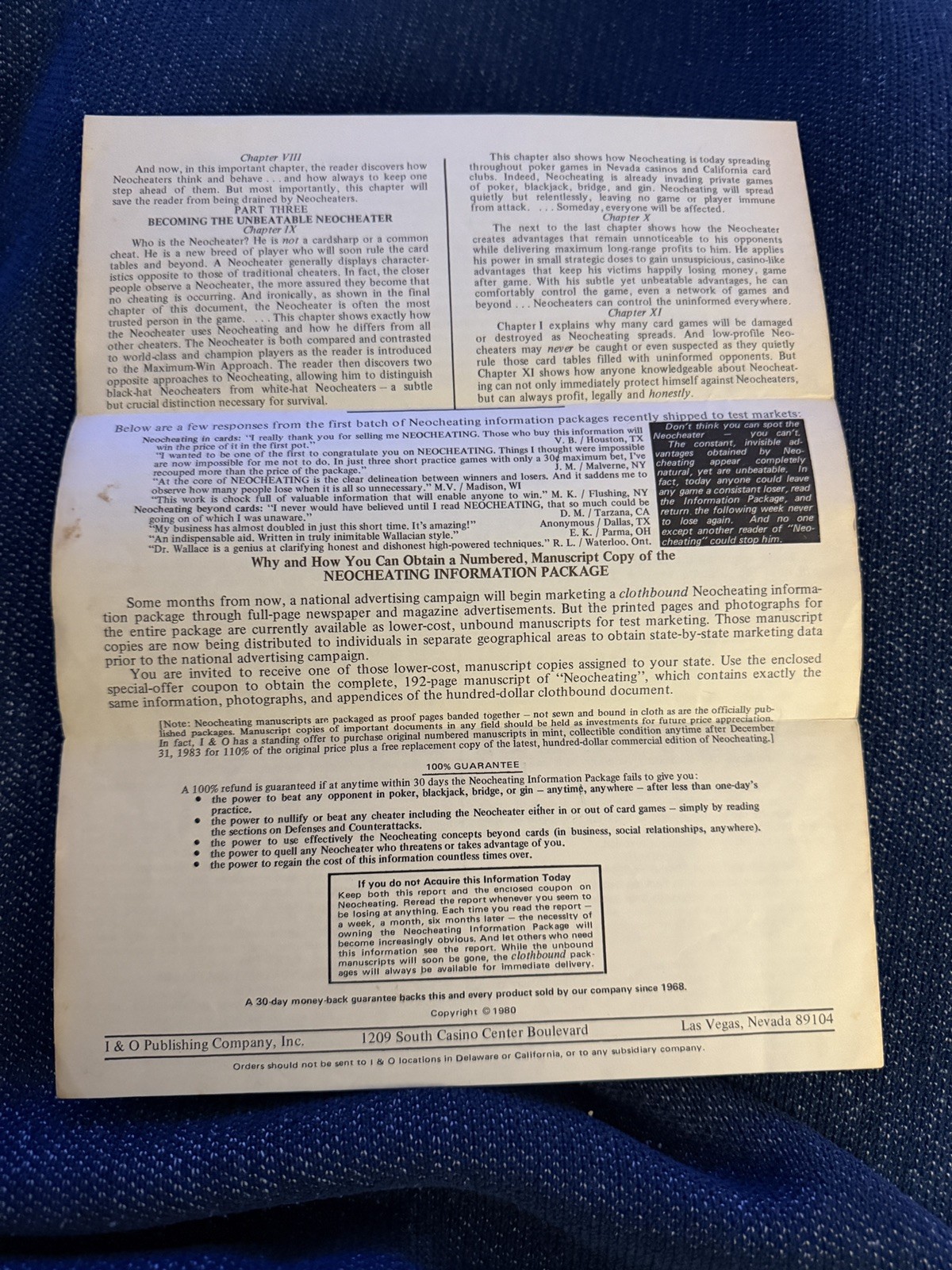 1st EDITION Neocheating Manuscript Book AND RARE Pamphlet by Frank R. Wallace