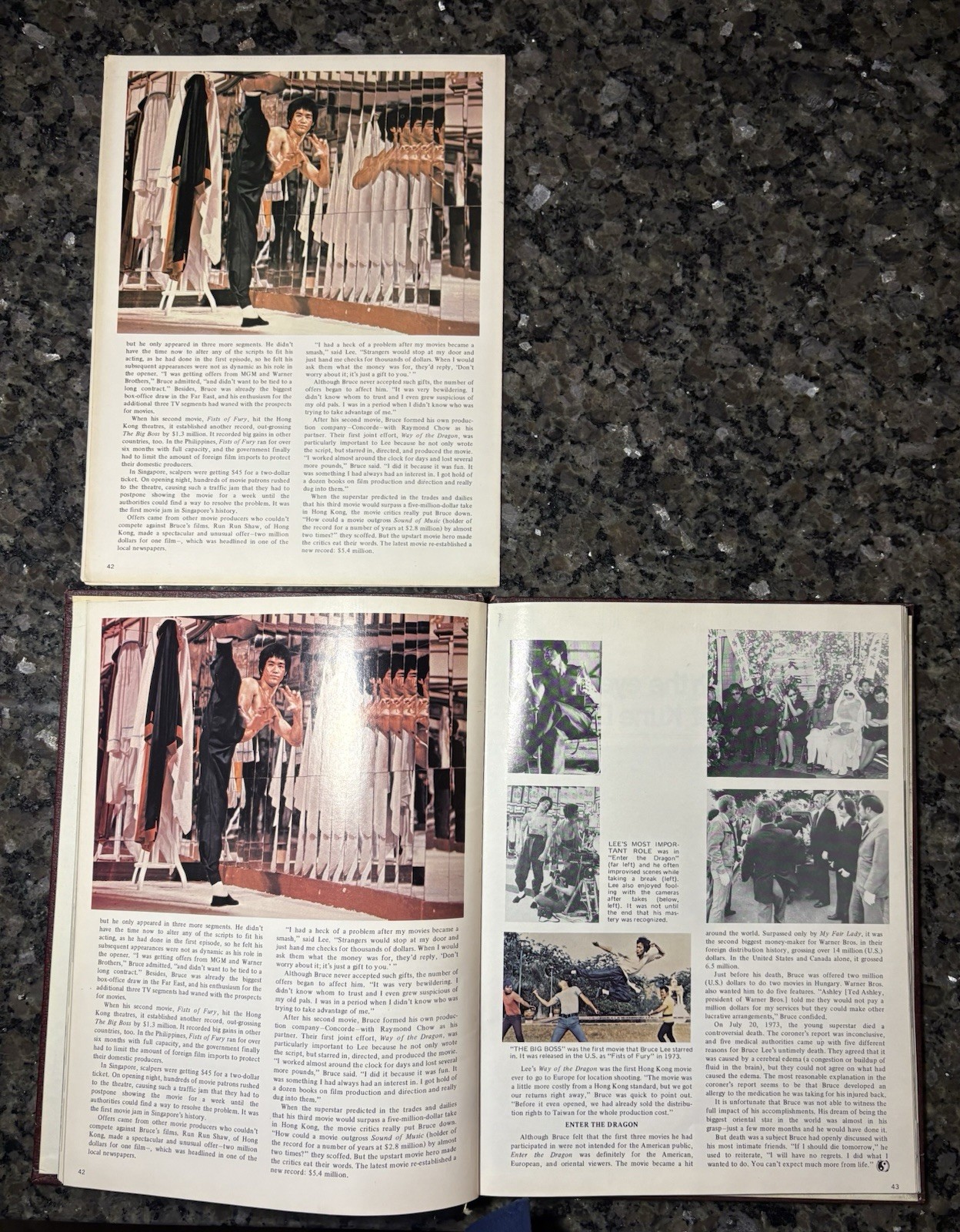 BRUCE LEE 1940-1973 – Circa 1974. READ DESCRIPTION ABOUT BONUS PAGES (ERRORS)!!