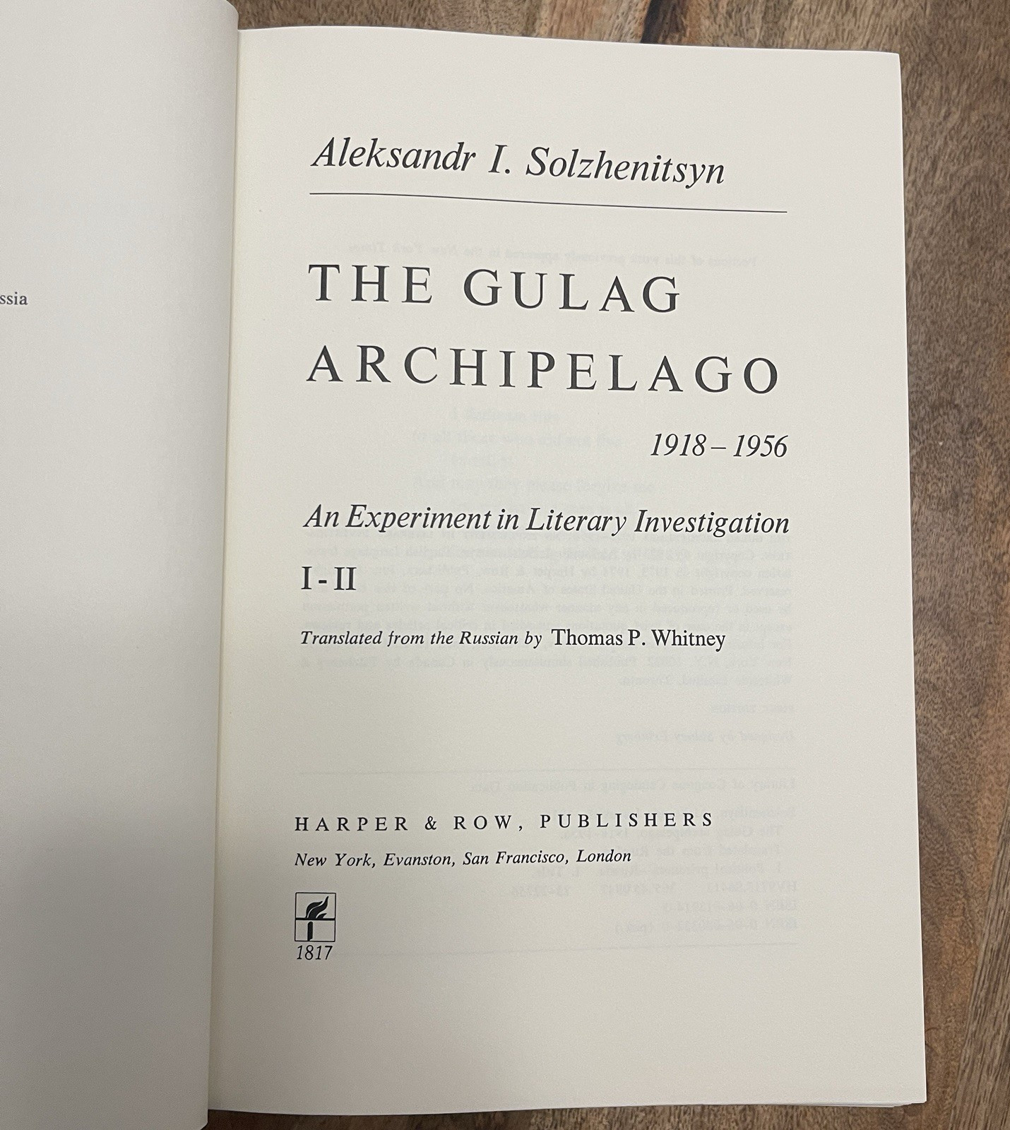 The Gulag Archipelago Complete 3 Vol Set 1st Edition Harper & Row Solzhenitsyn