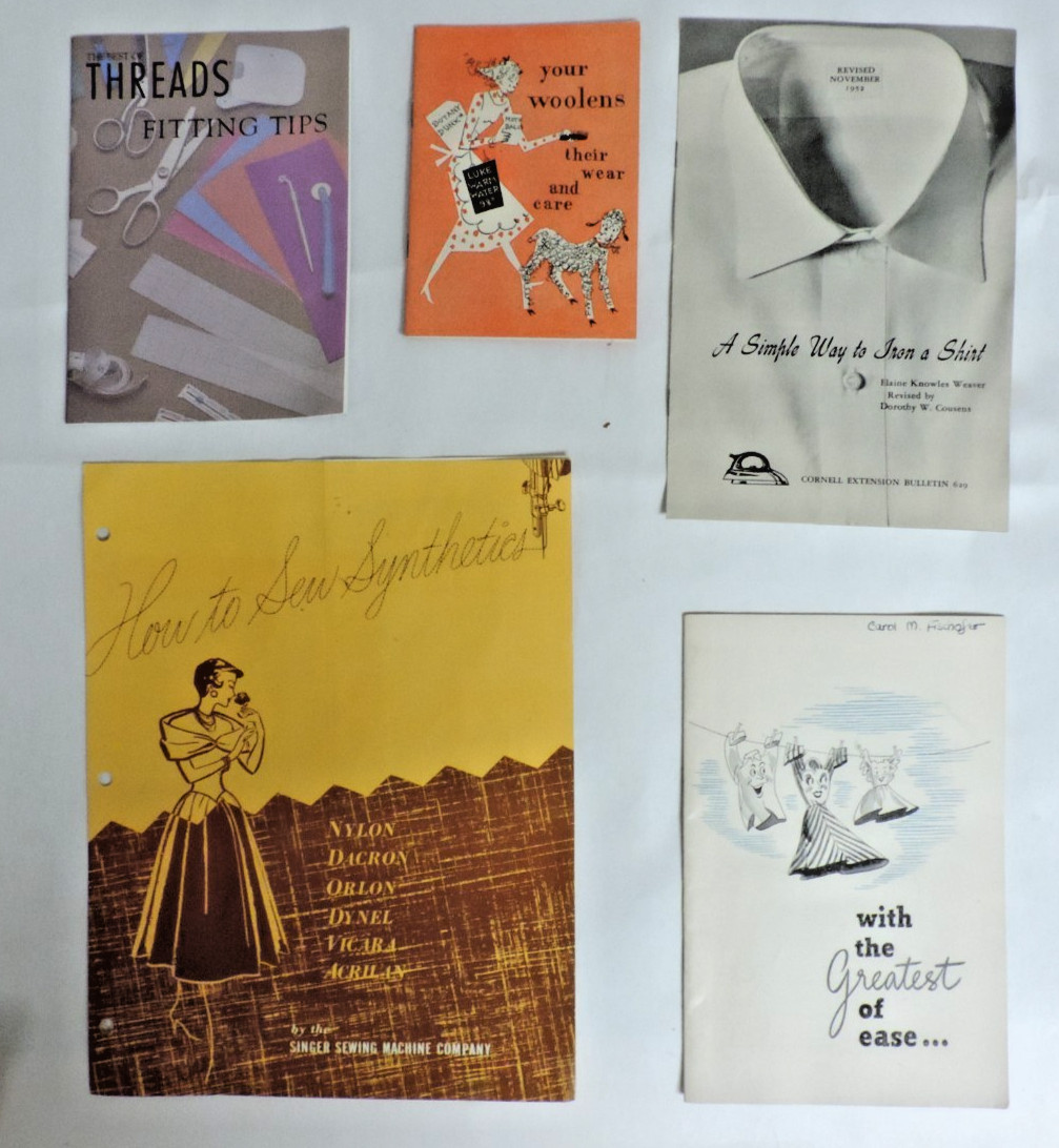 1940s – 90s Textiles/Sewing/Iron/Laundry/Wool/Synthetics Booklet Lot