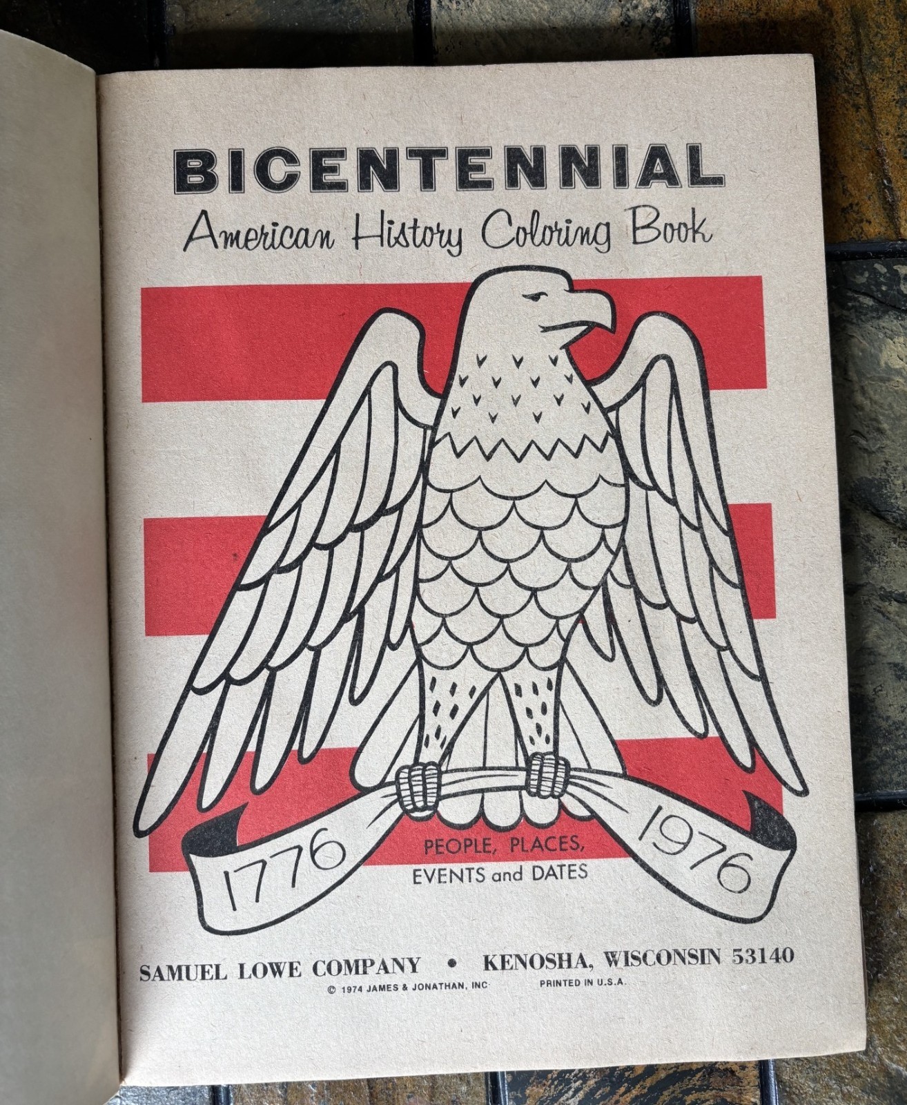 Vintage 1970’S BICENTENNIAL 1776 – 1976 AMERICAN HISTORY COLORING BOOK unused