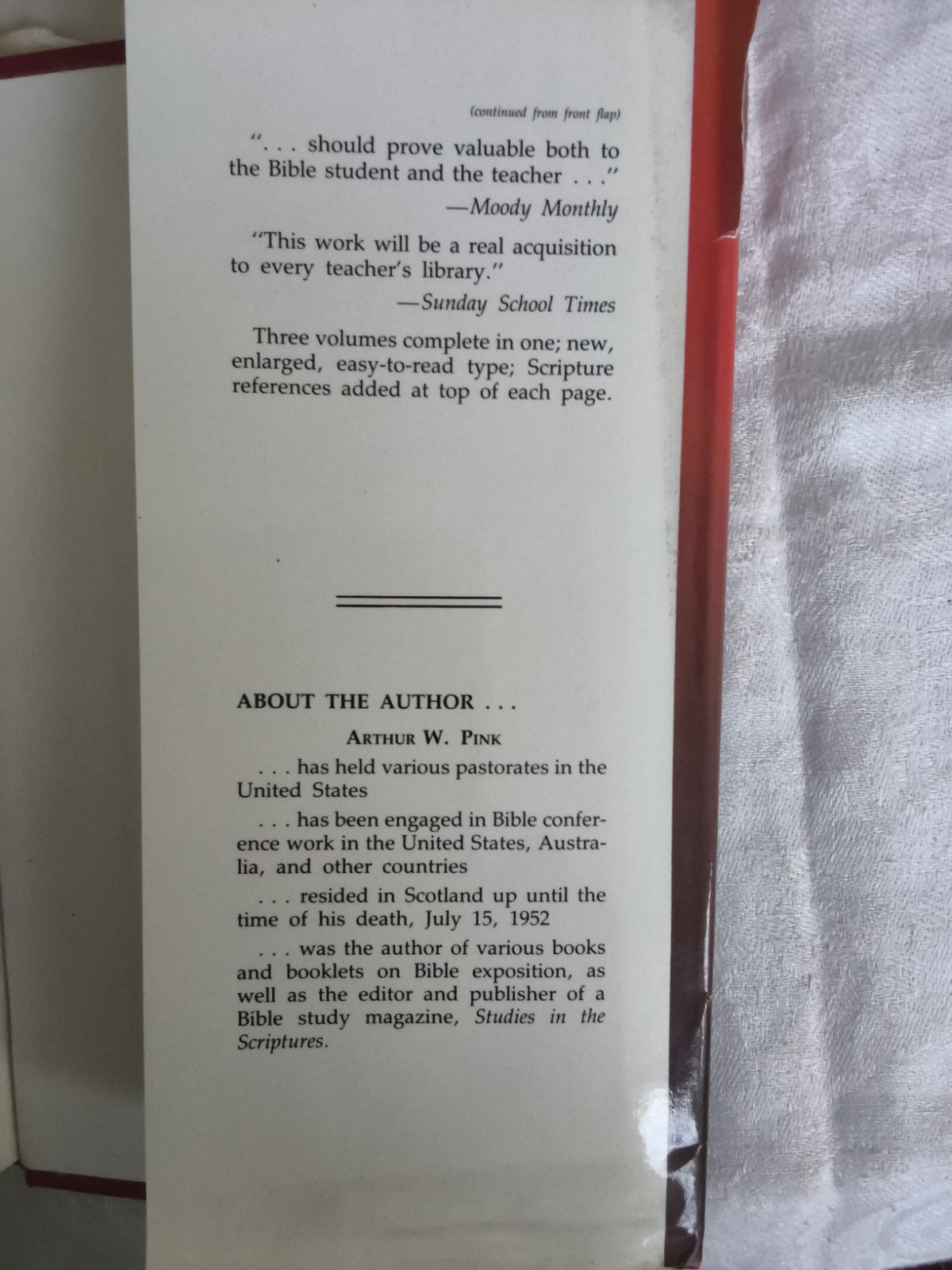 EXPOSITION OF THE GOSPEL OF JOHN Three Volumes in One Complete Arthur W. Pink HC