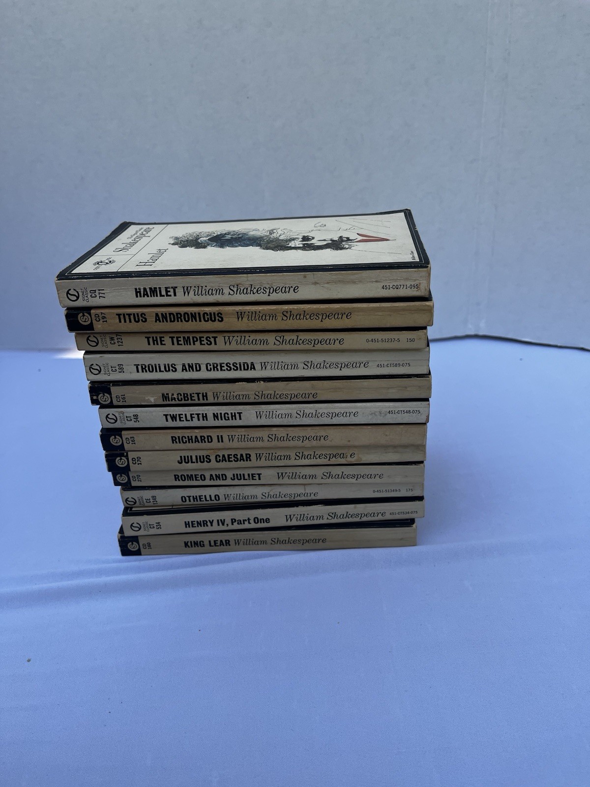 Book Lot: 12 Milton Glaser Cover Shakespeare Signet Classic Paperbacks, Good